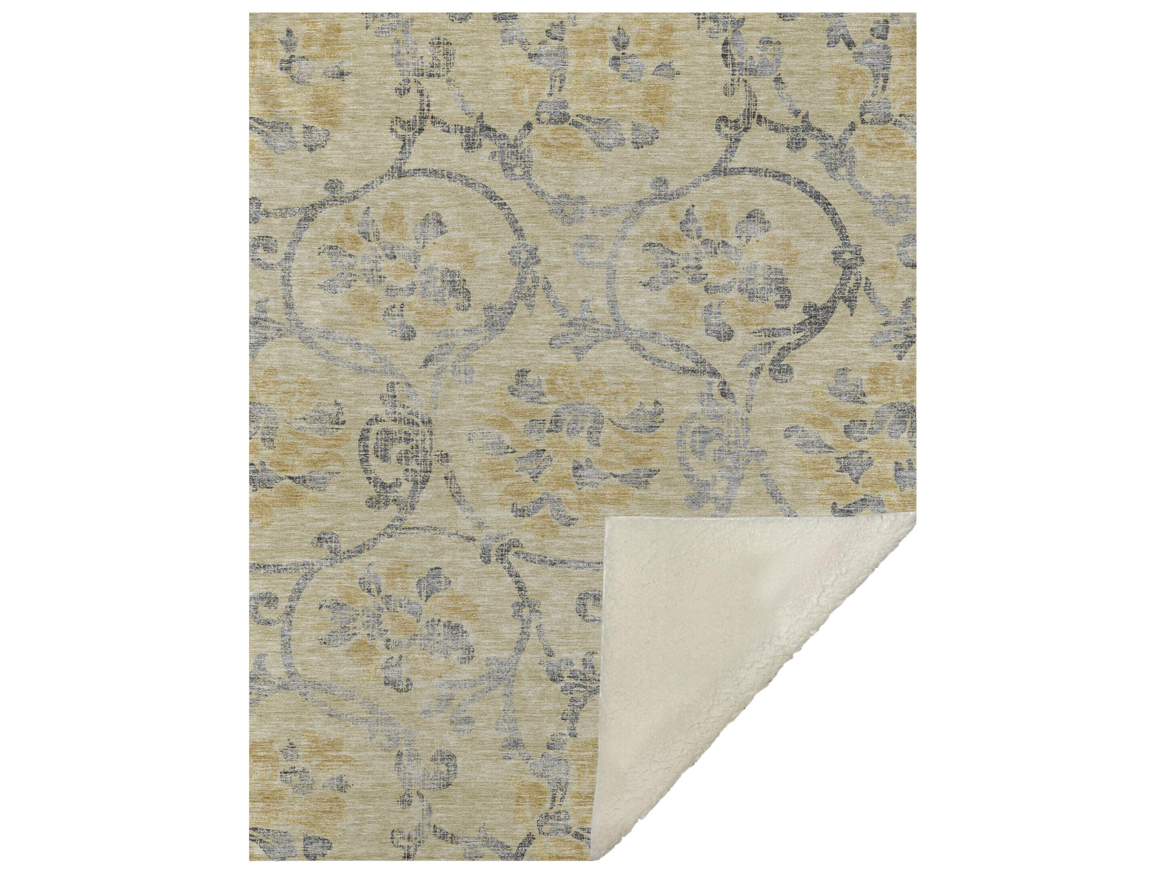 Dalyn Sherpa Gold Polyester Throw