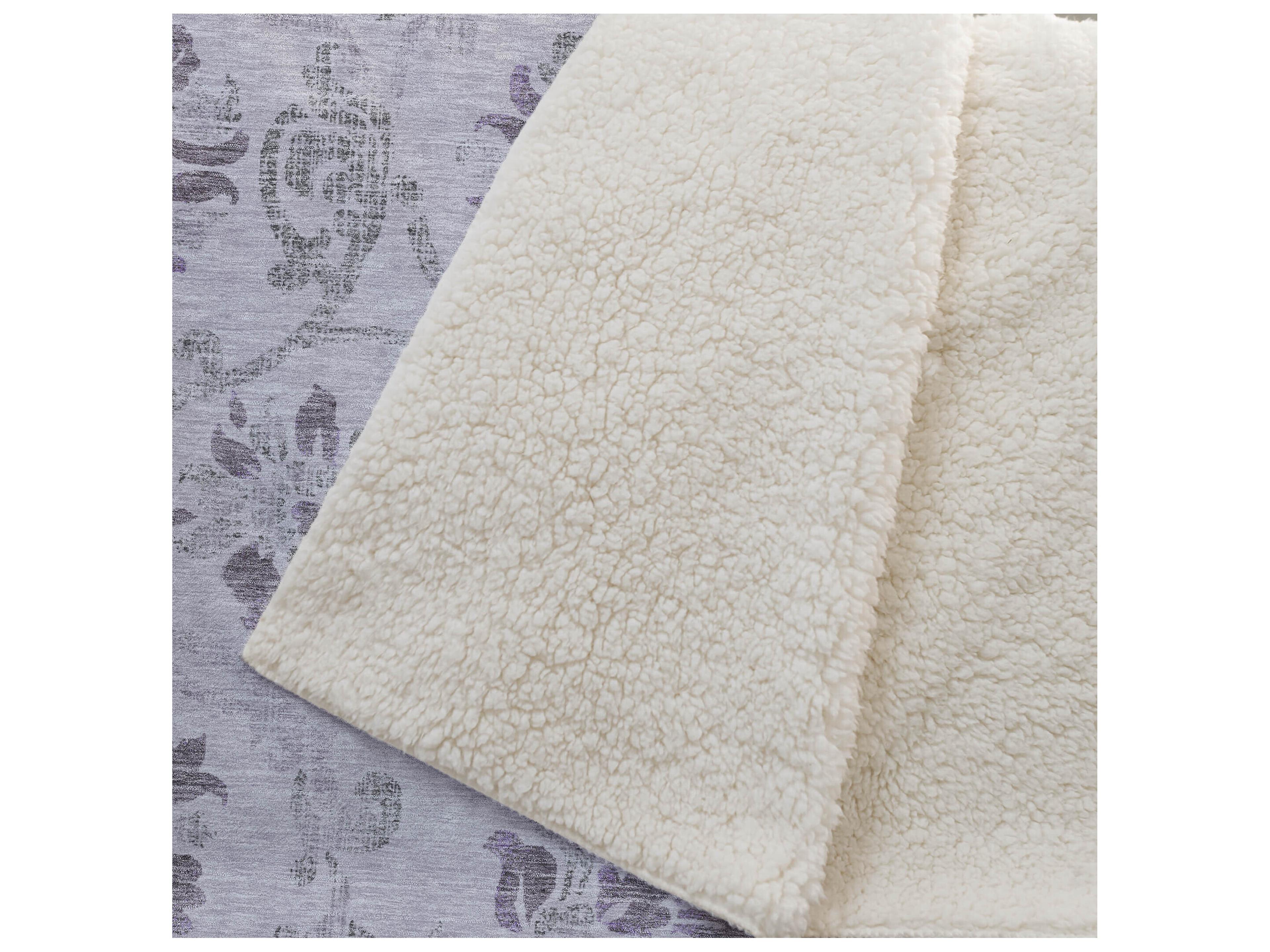 Dalyn Sherpa Purple Polyester Throw