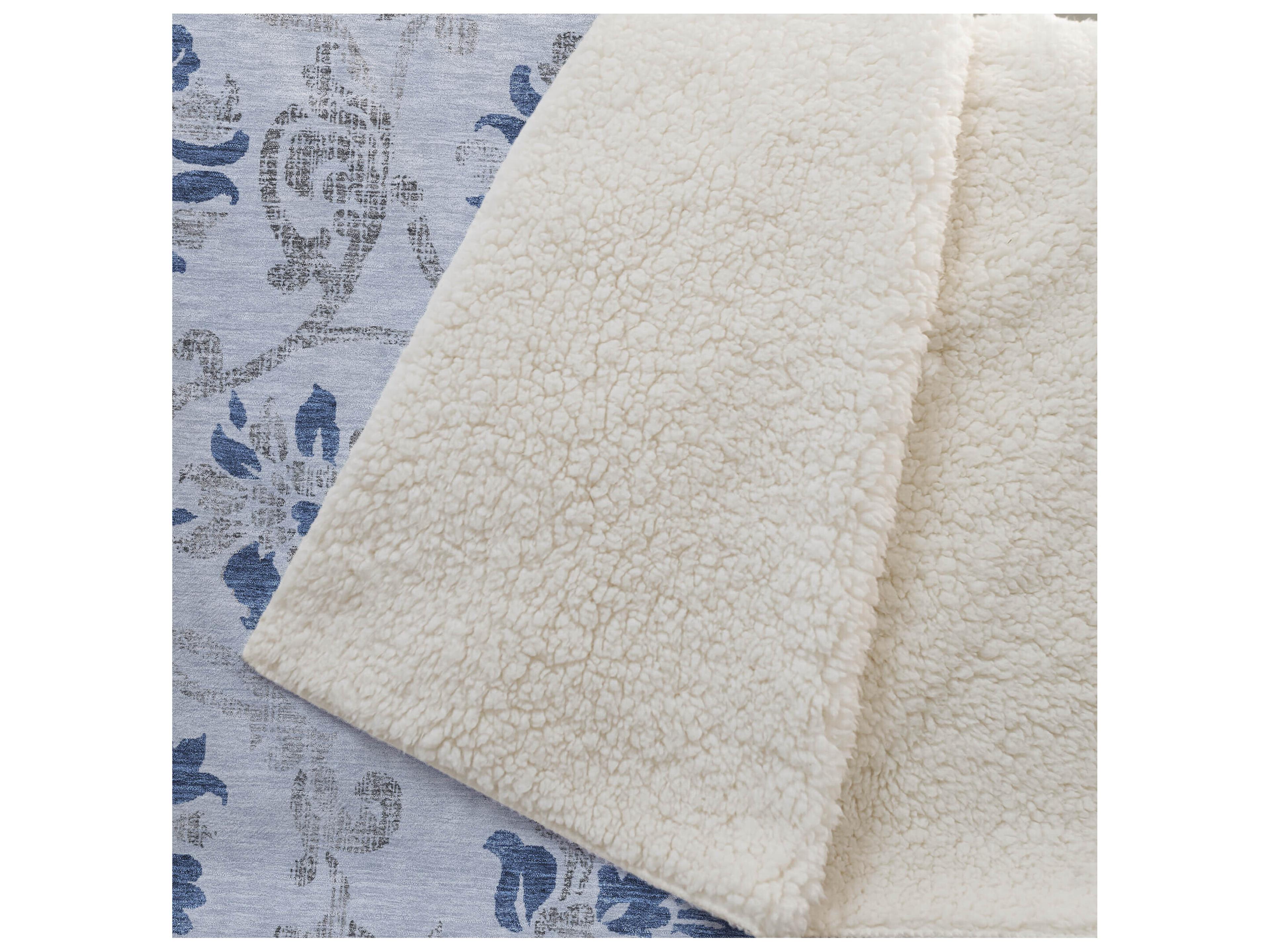 Dalyn Sherpa Blue Polyester Throw