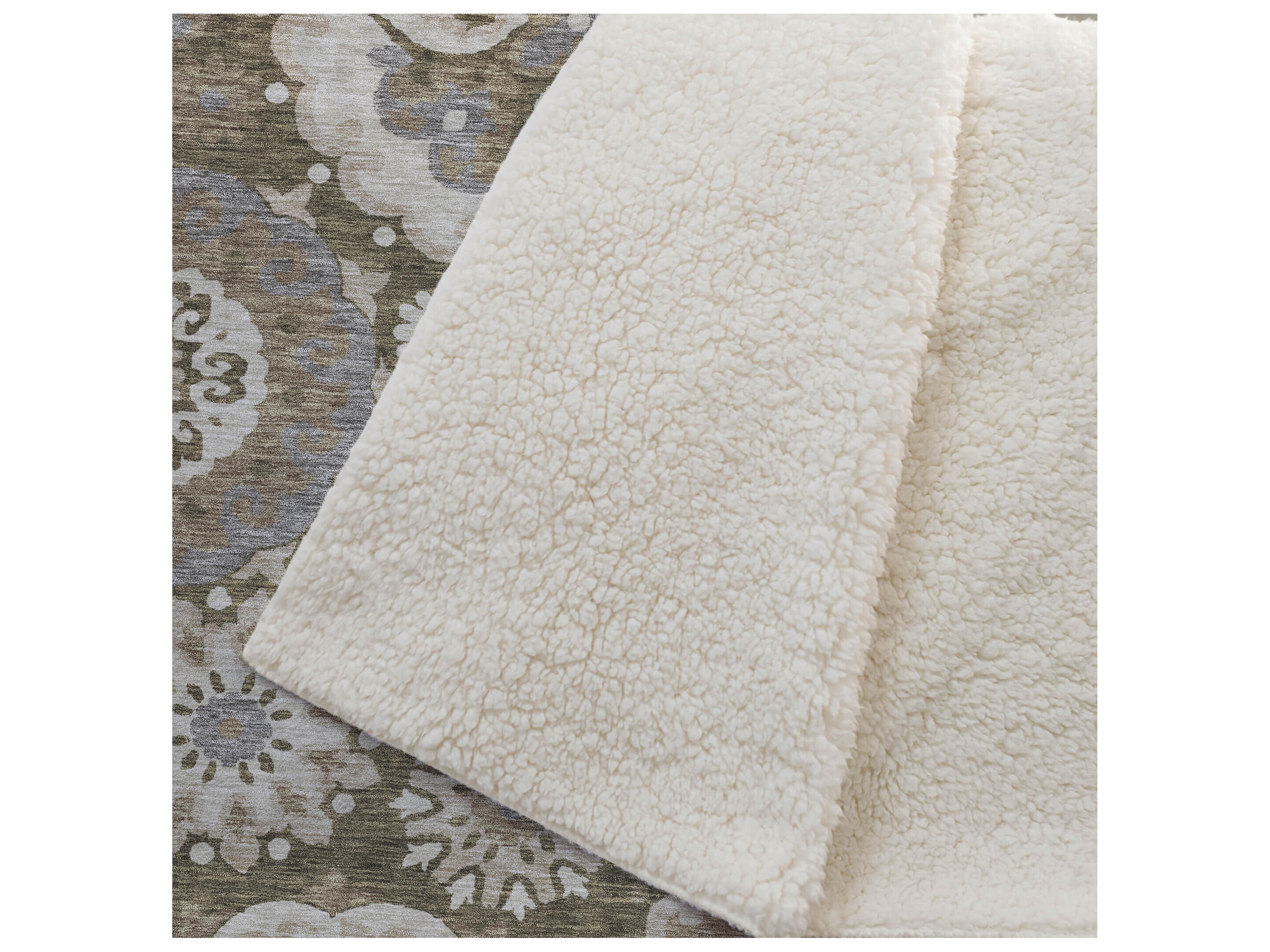 Dalyn Sherpa Brown Polyester Throw