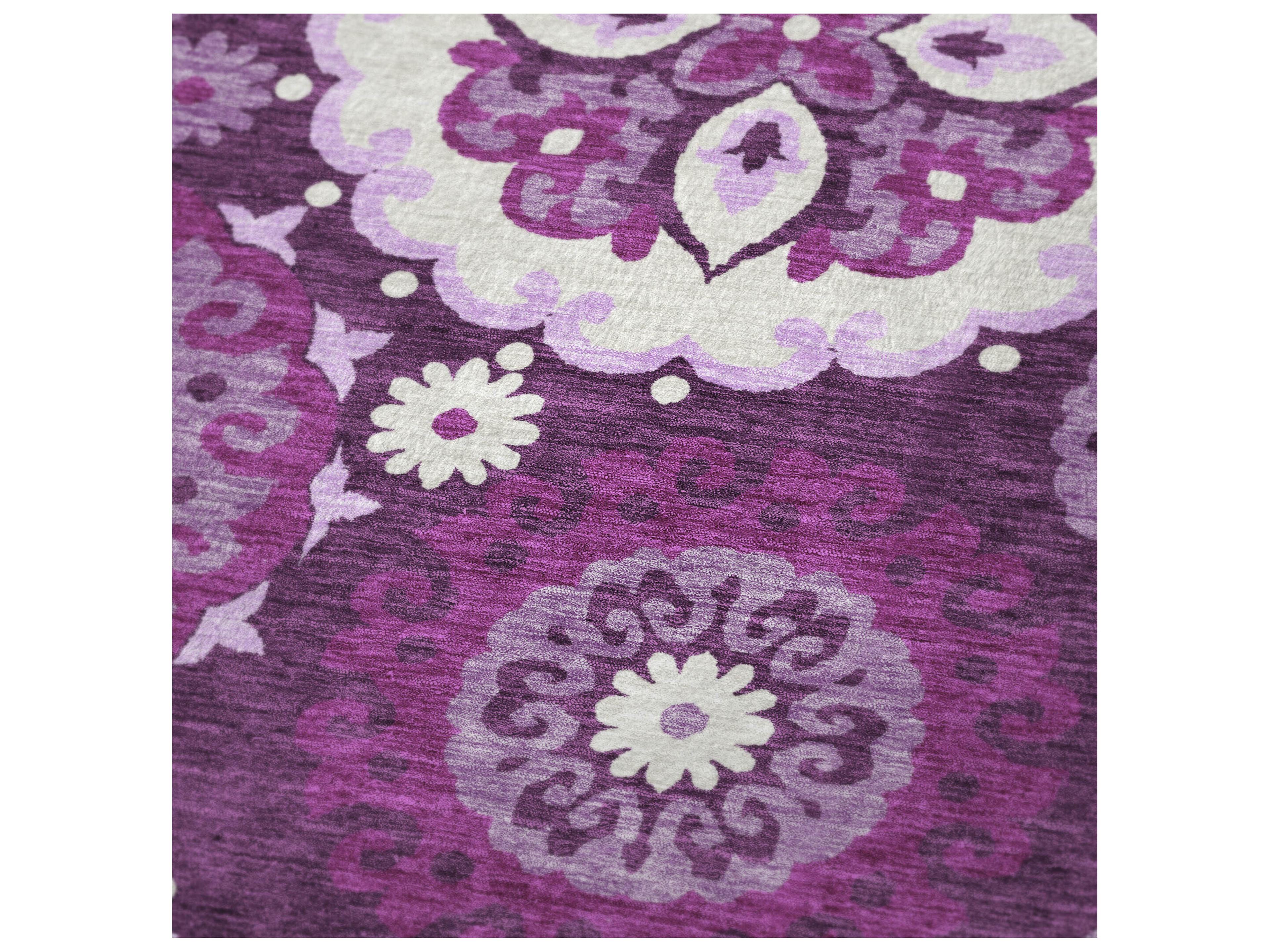 Dalyn Sherpa Purple Polyester Throw