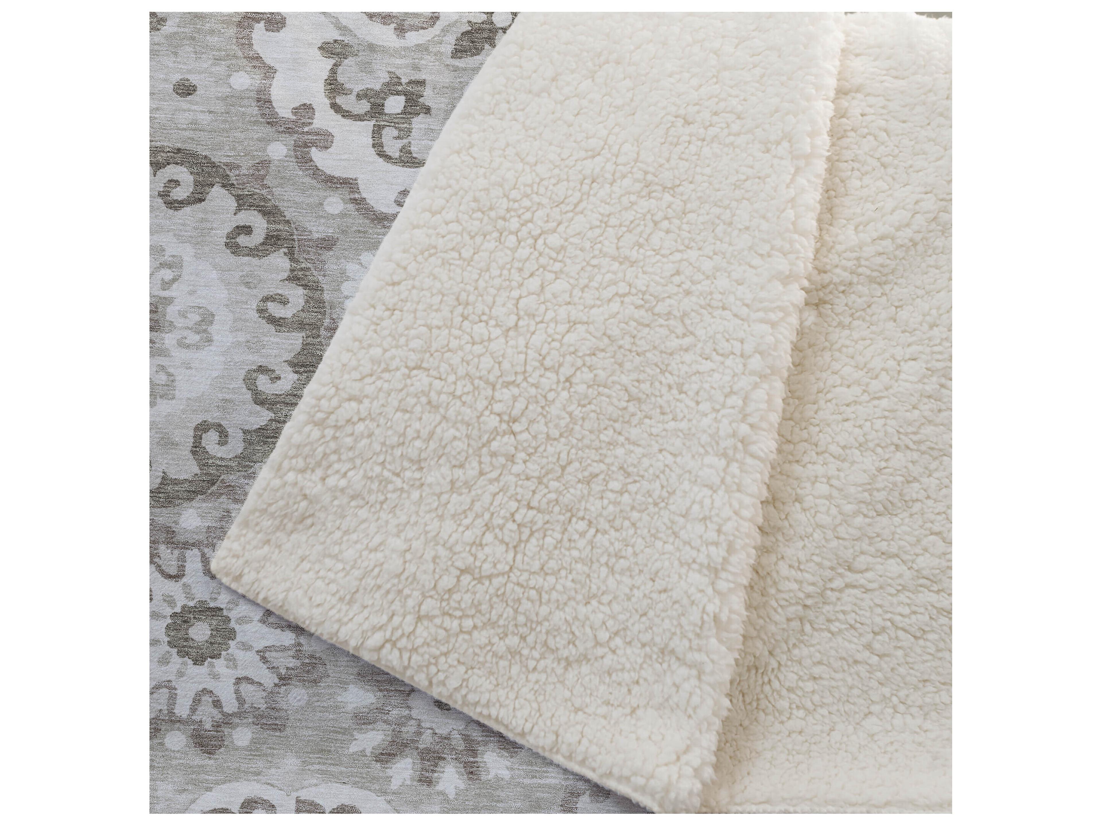 Dalyn Sherpa Brown Polyester Throw