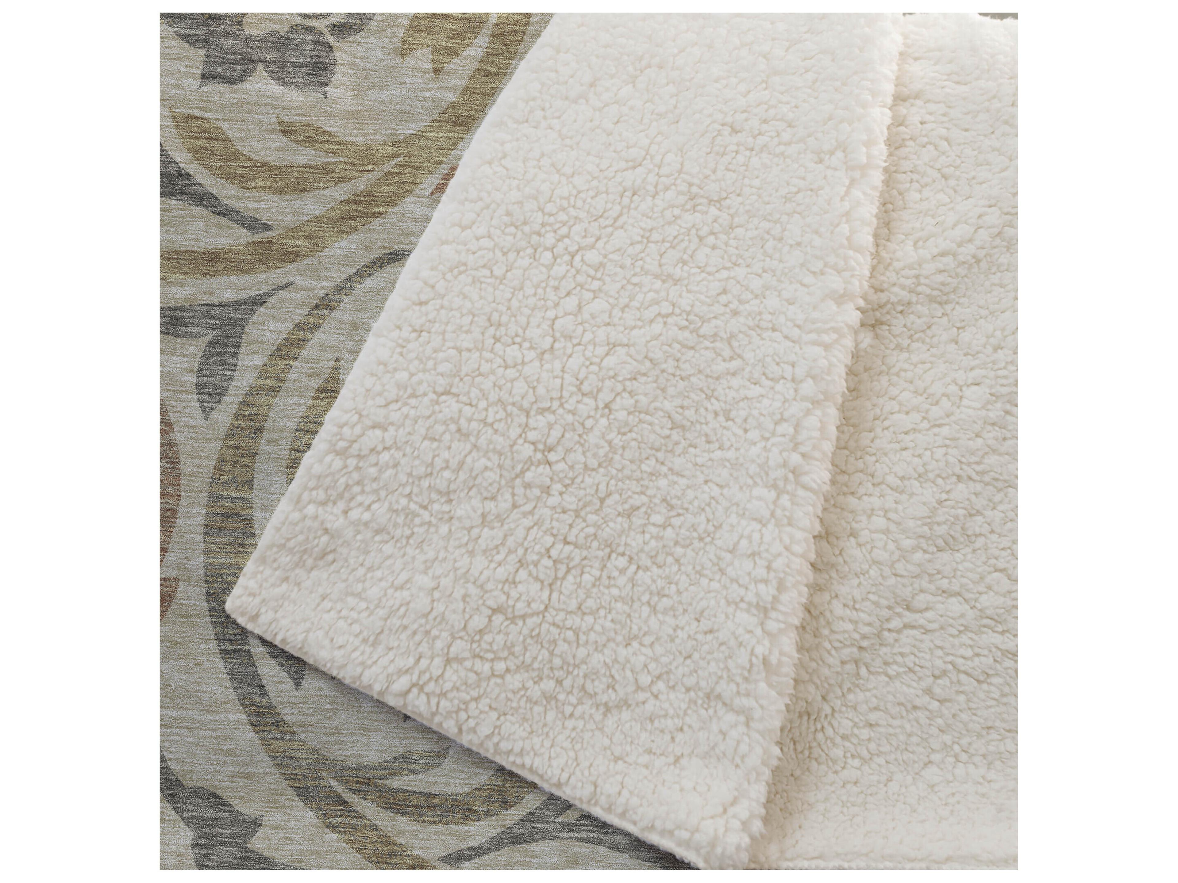 Dalyn Sherpa Brown Polyester Throw