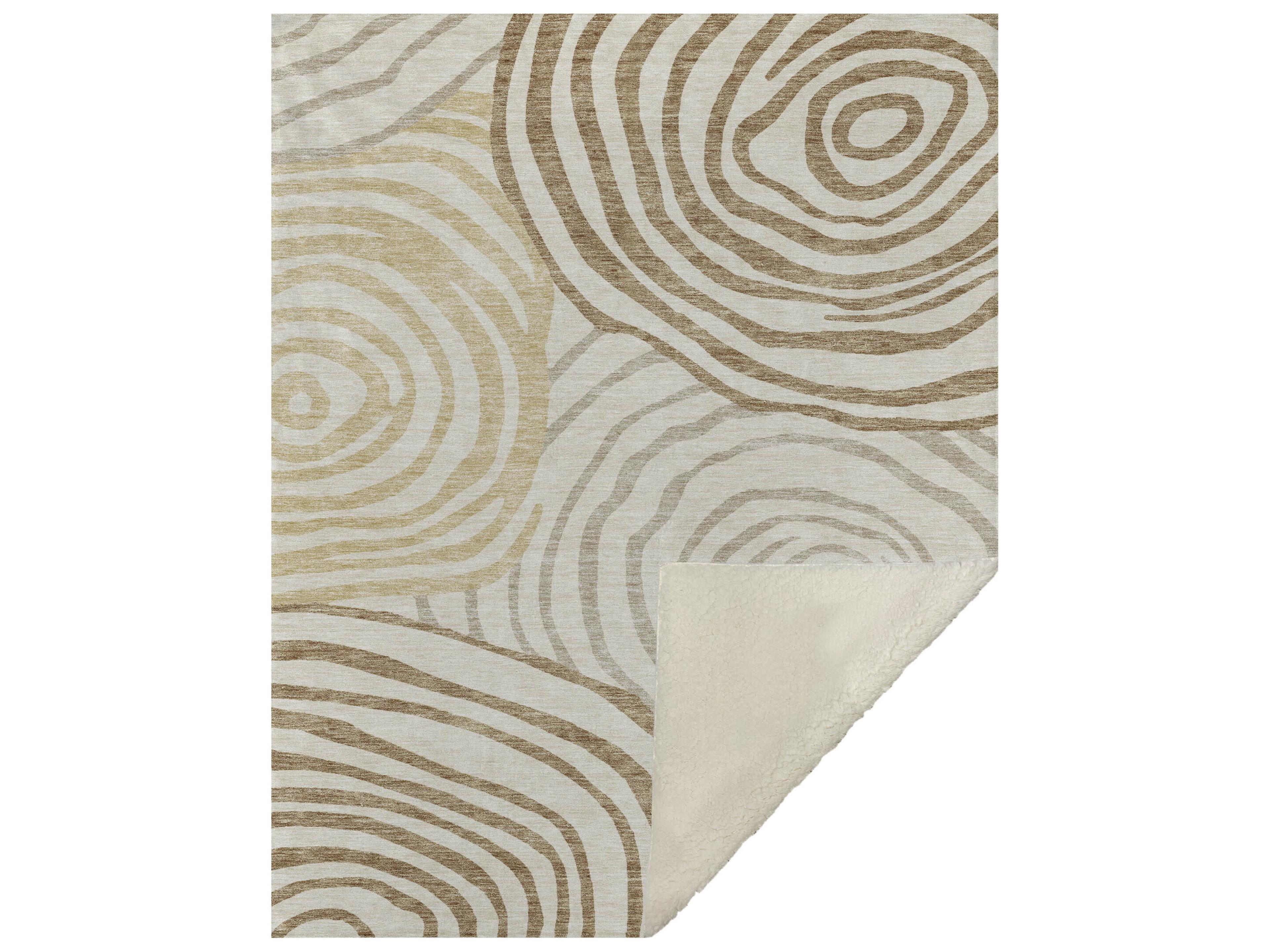 Dalyn Sherpa Gold Polyester Throw