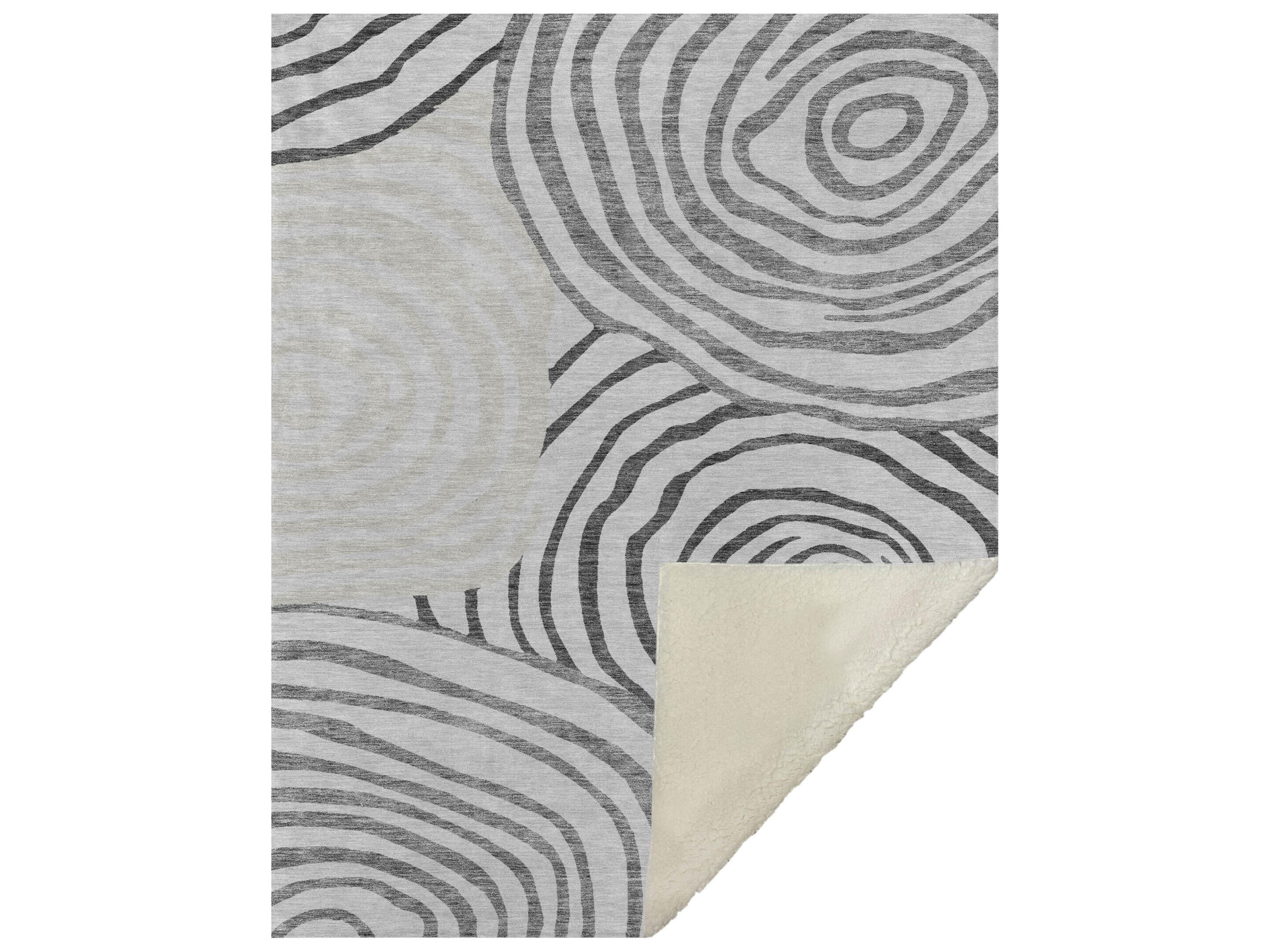Dalyn Sherpa Gray Polyester Throw