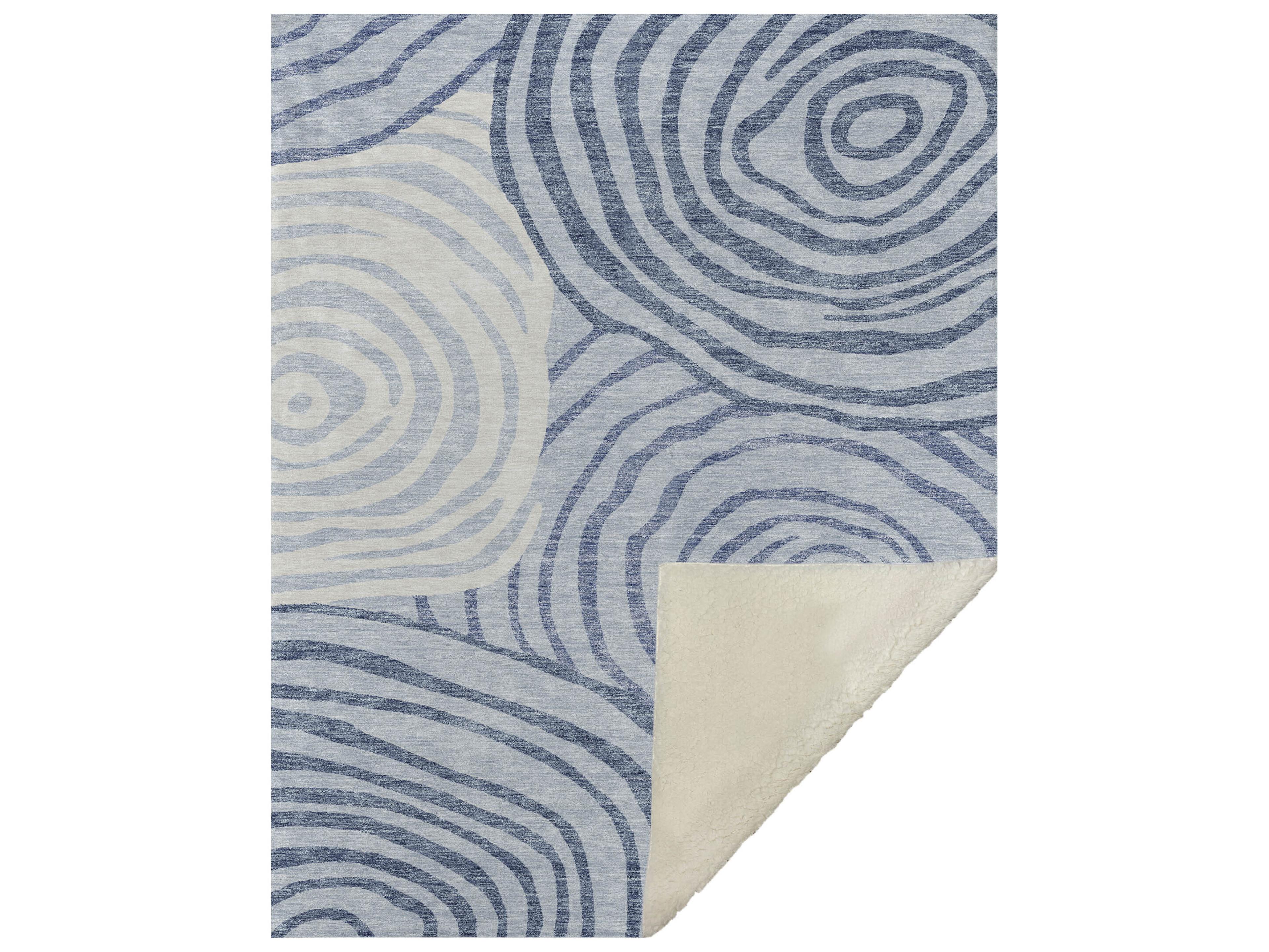 Dalyn Sherpa Blue Polyester Throw