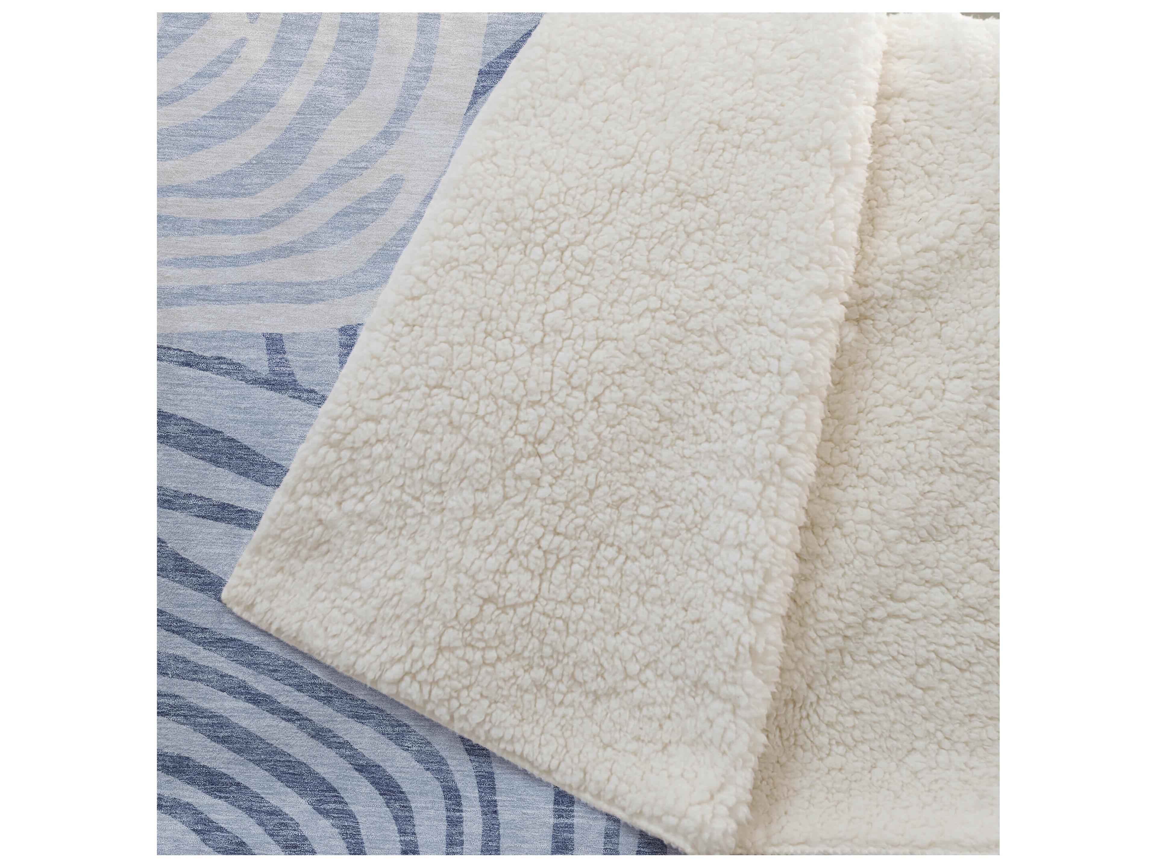 Dalyn Sherpa Blue Polyester Throw