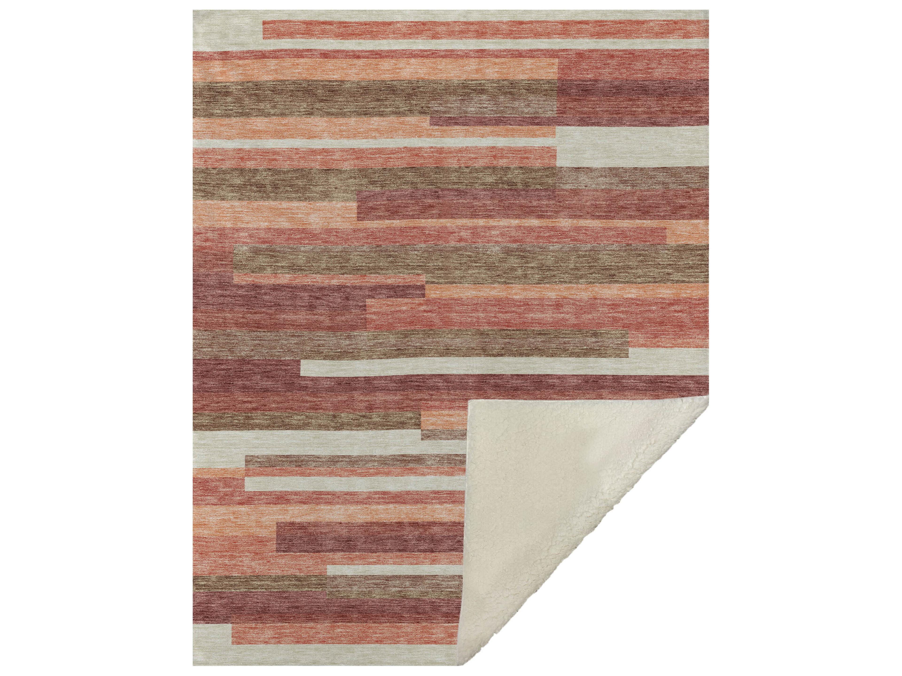 Dalyn Sherpa Orange Polyester Throw