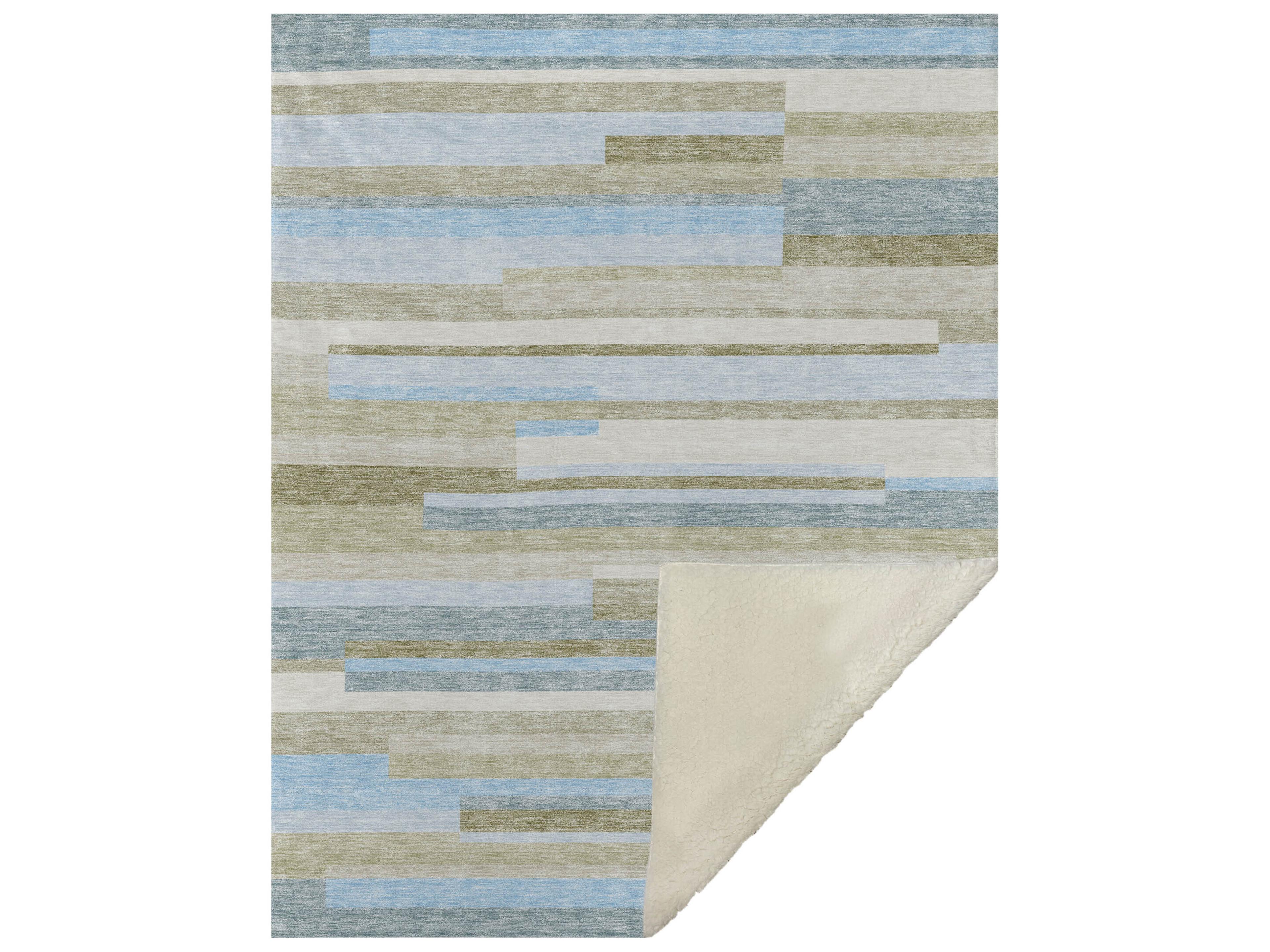 Dalyn Sherpa Blue Polyester Throw