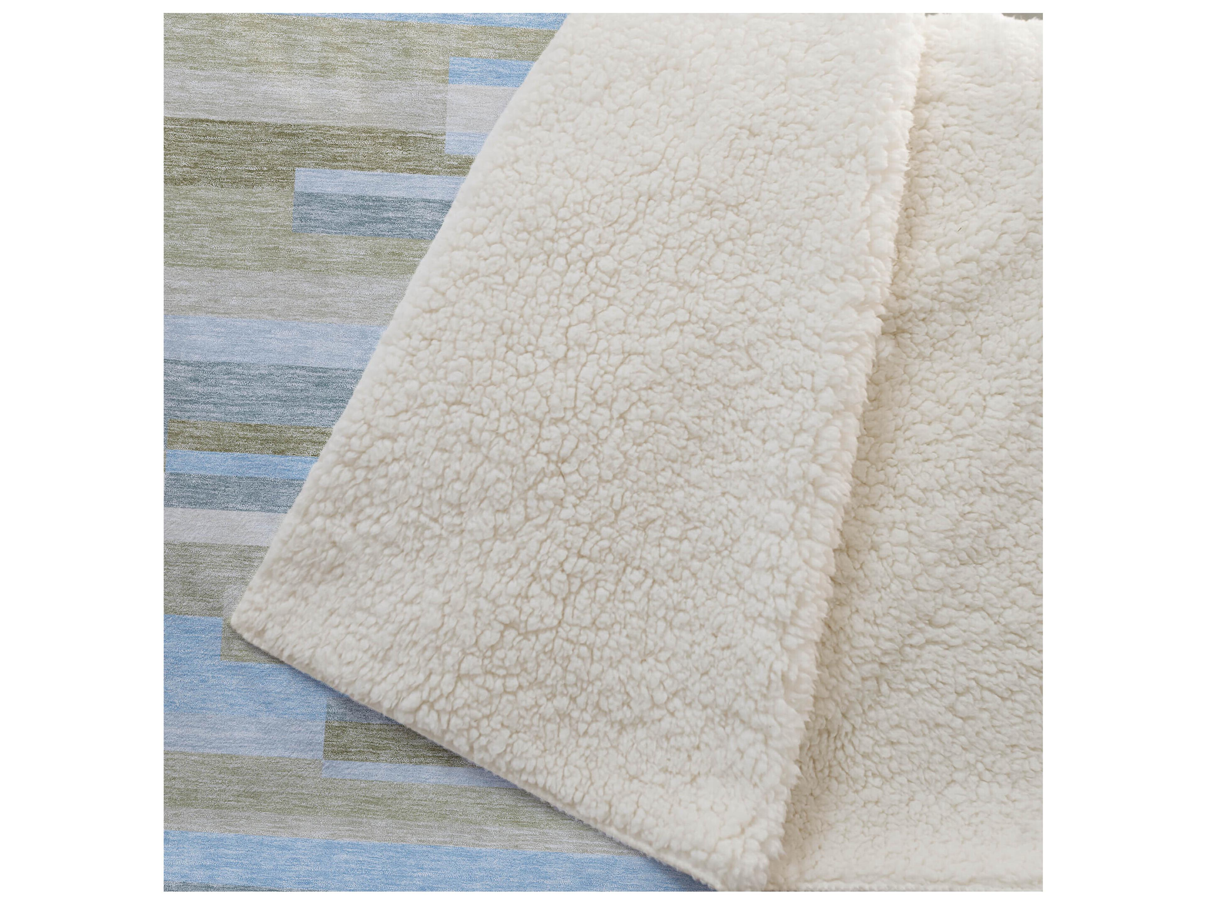 Dalyn Sherpa Blue Polyester Throw
