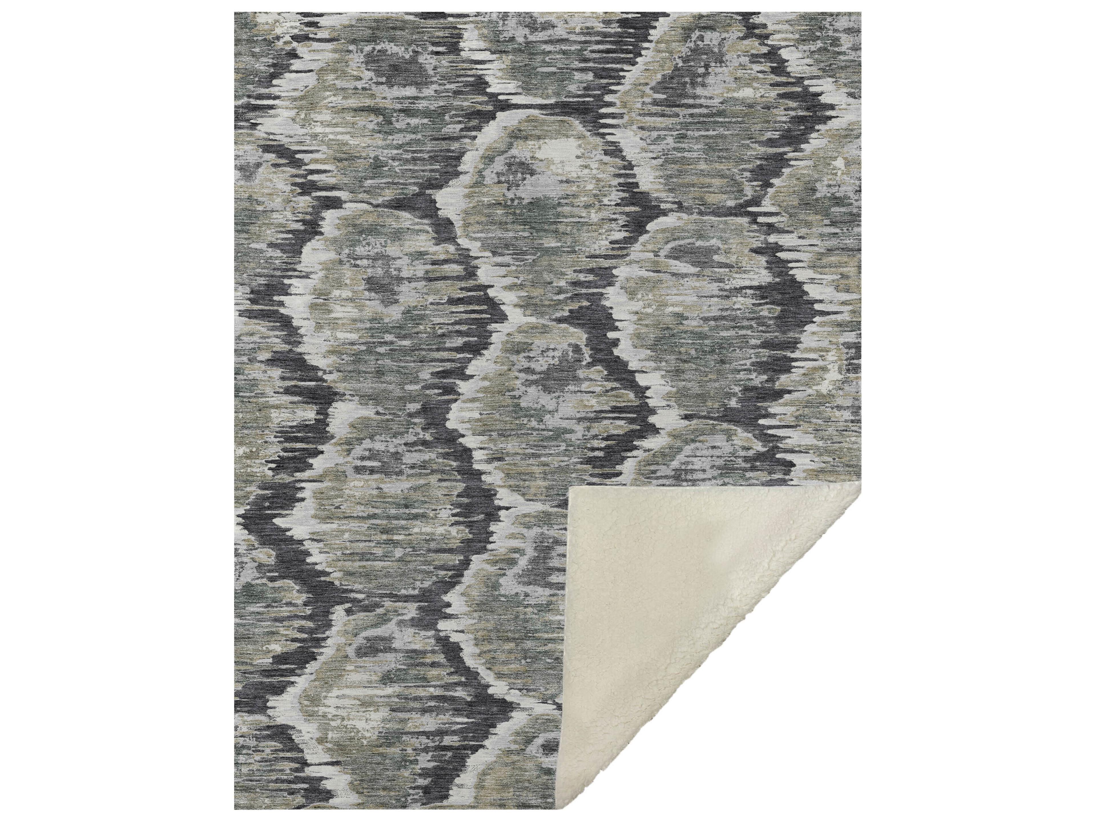 Sherpa Gray Polyester Throw