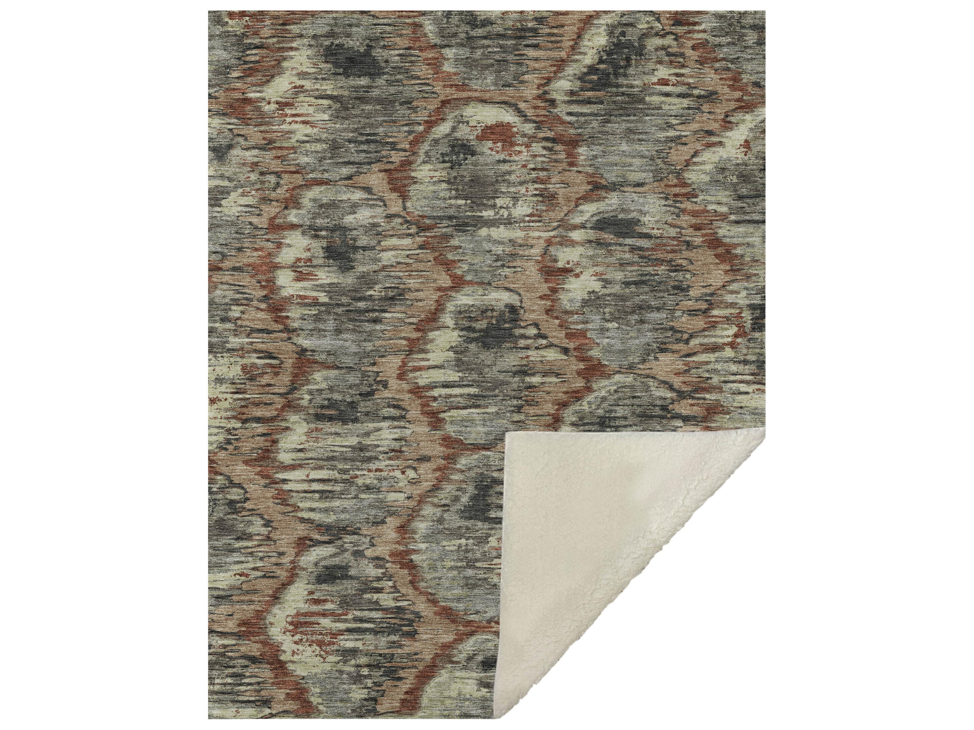 Sherpa Orange Polyester Throw