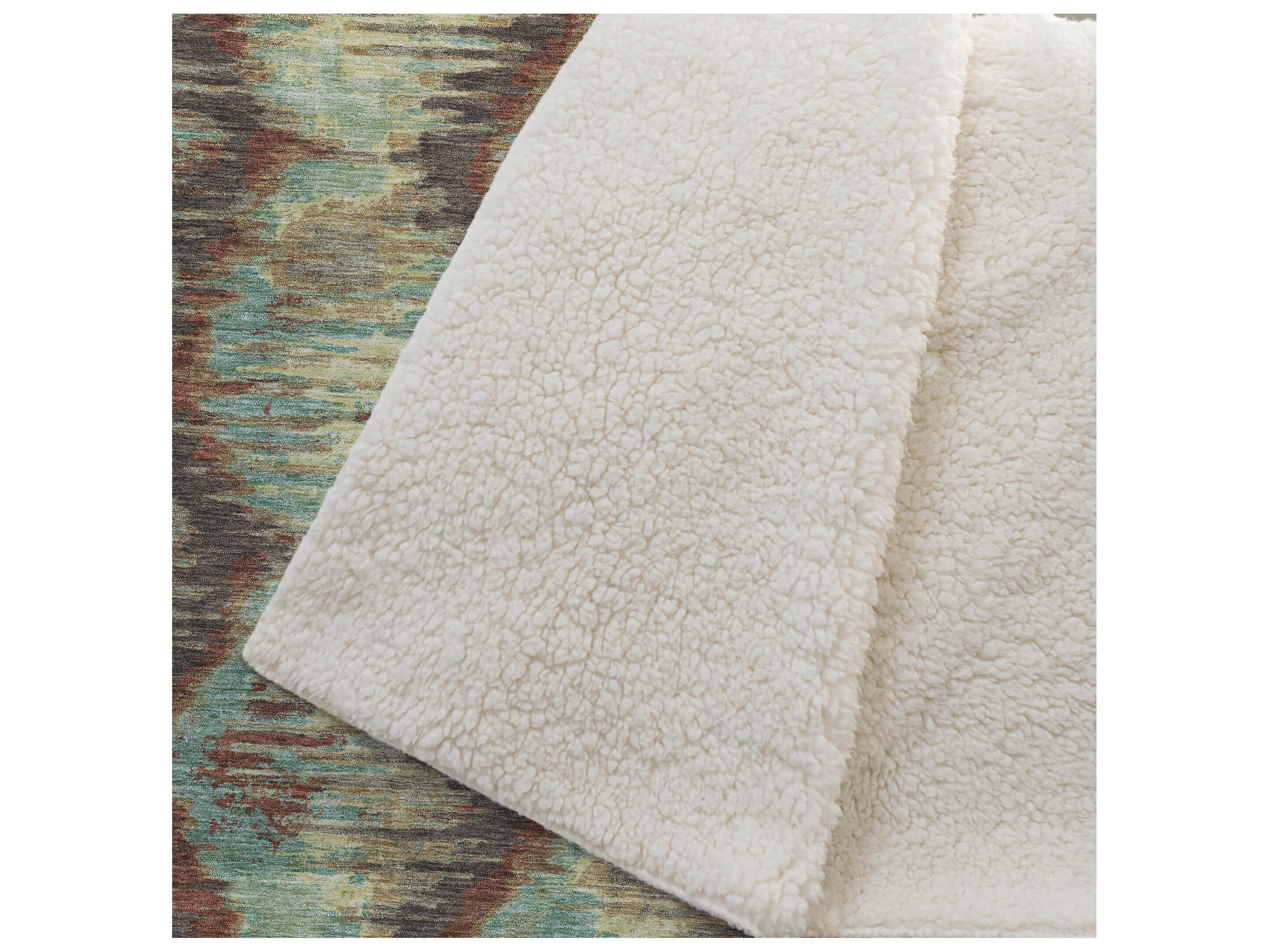 Dalyn Sherpa Brown Polyester Throw