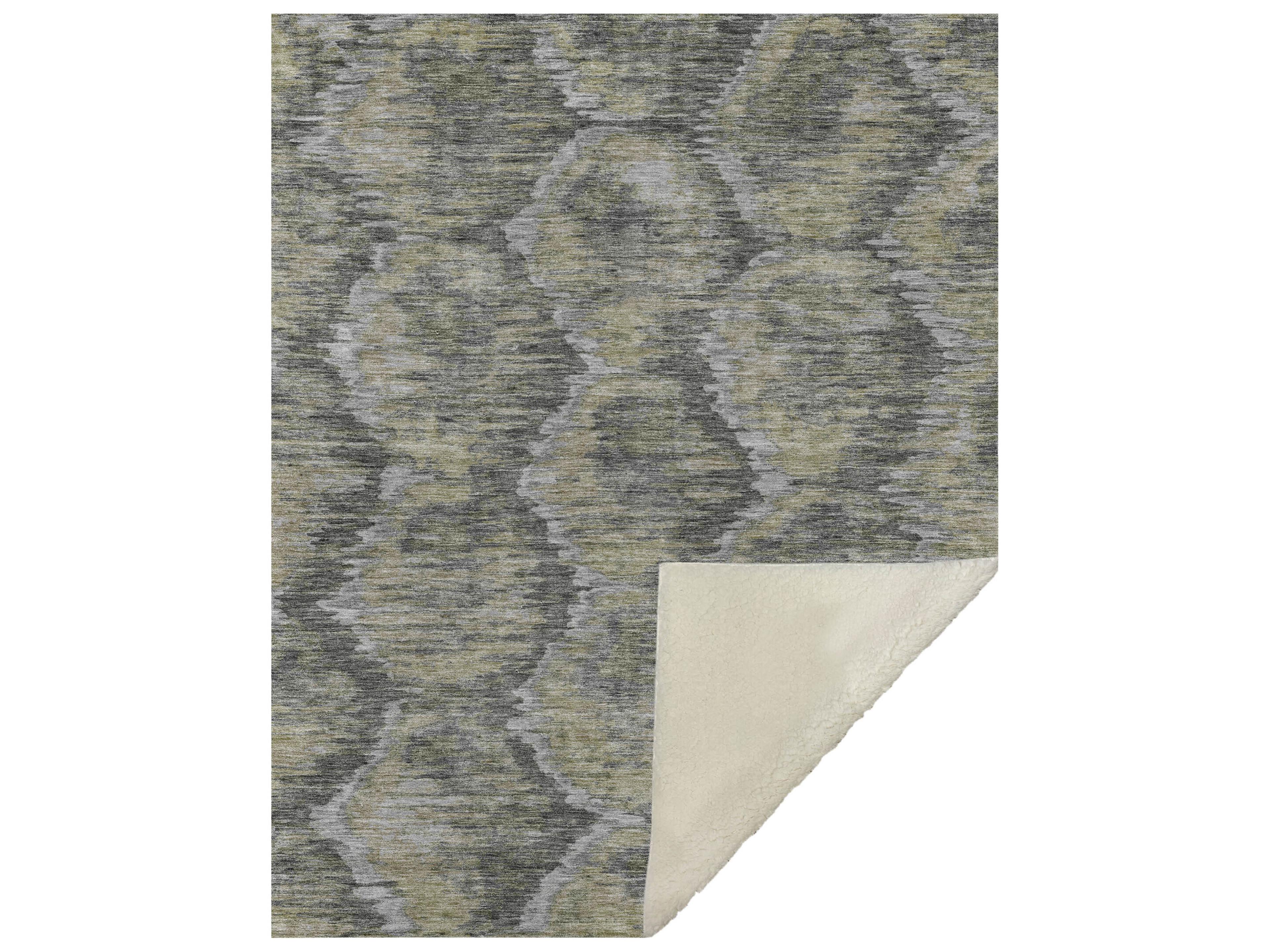 Dalyn Sherpa Gray Polyester Throw