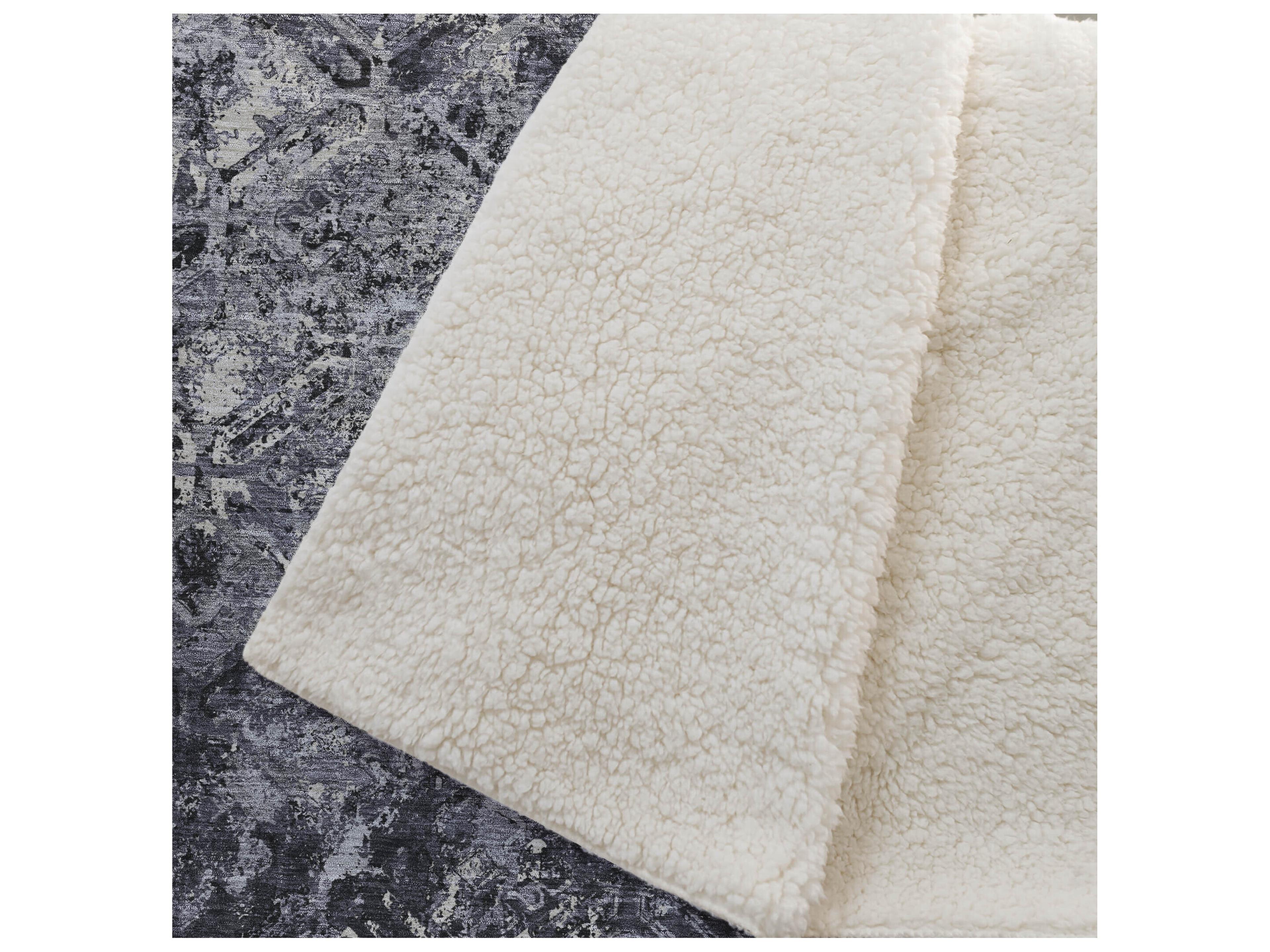 Dalyn Sherpa Black Polyester Throw