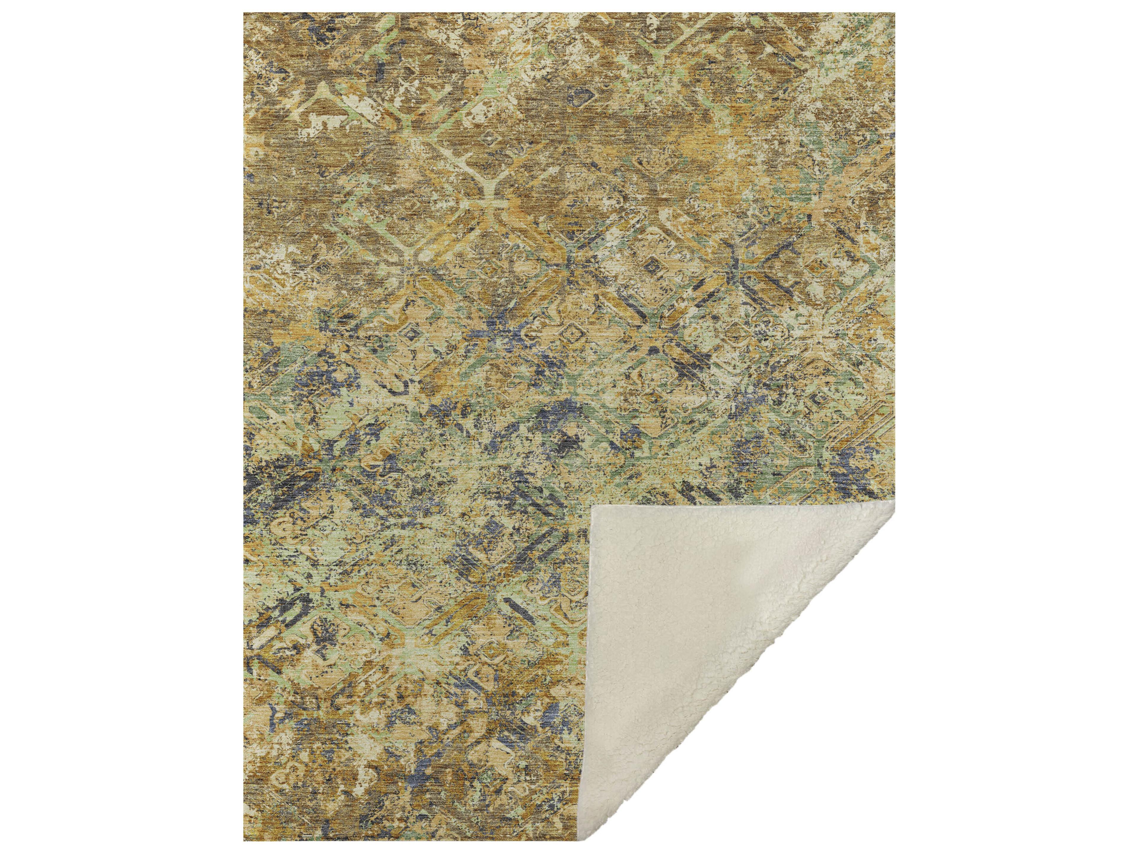 Dalyn Sherpa Gold Polyester Throw