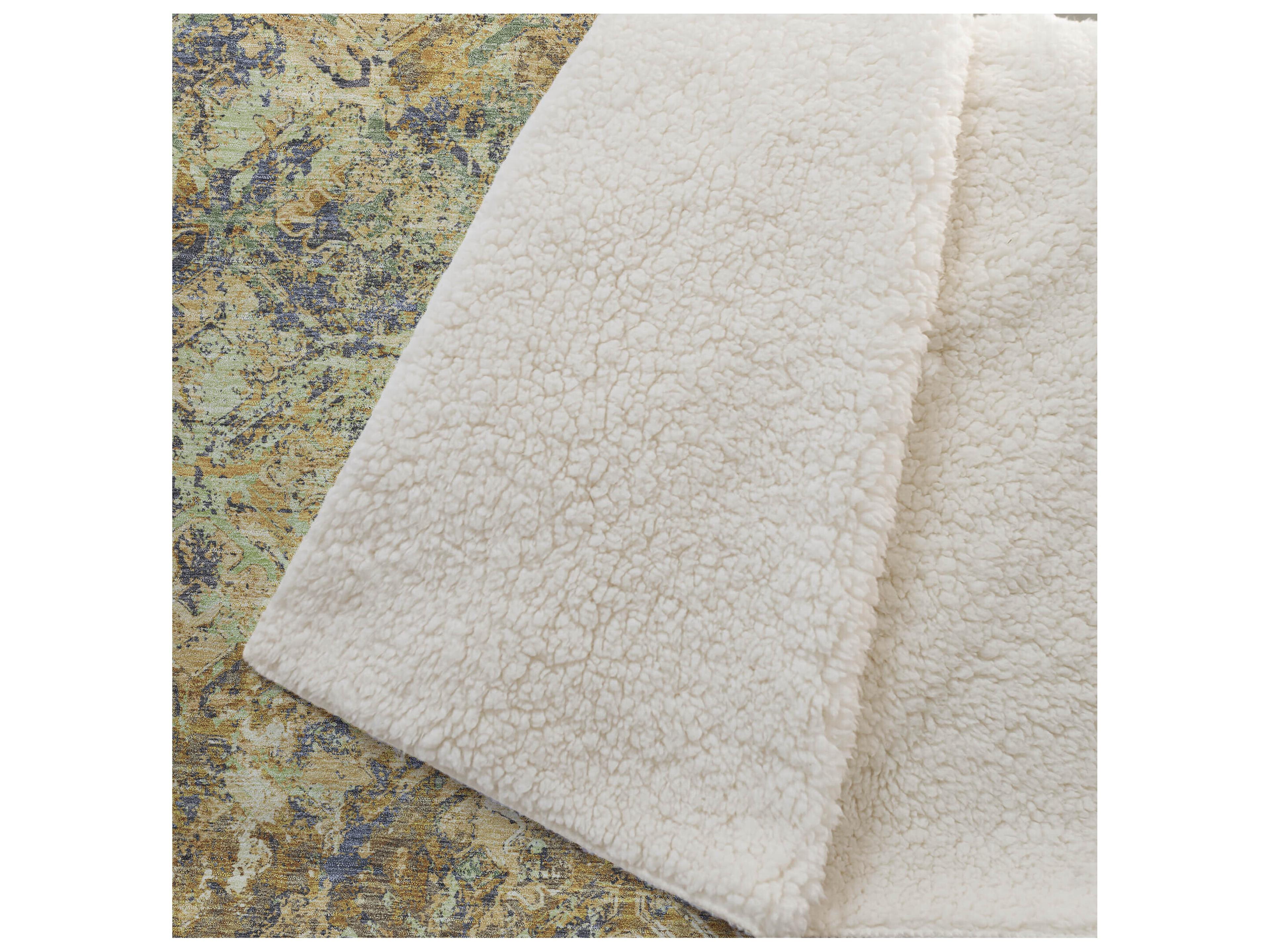 Dalyn Sherpa Gold Polyester Throw