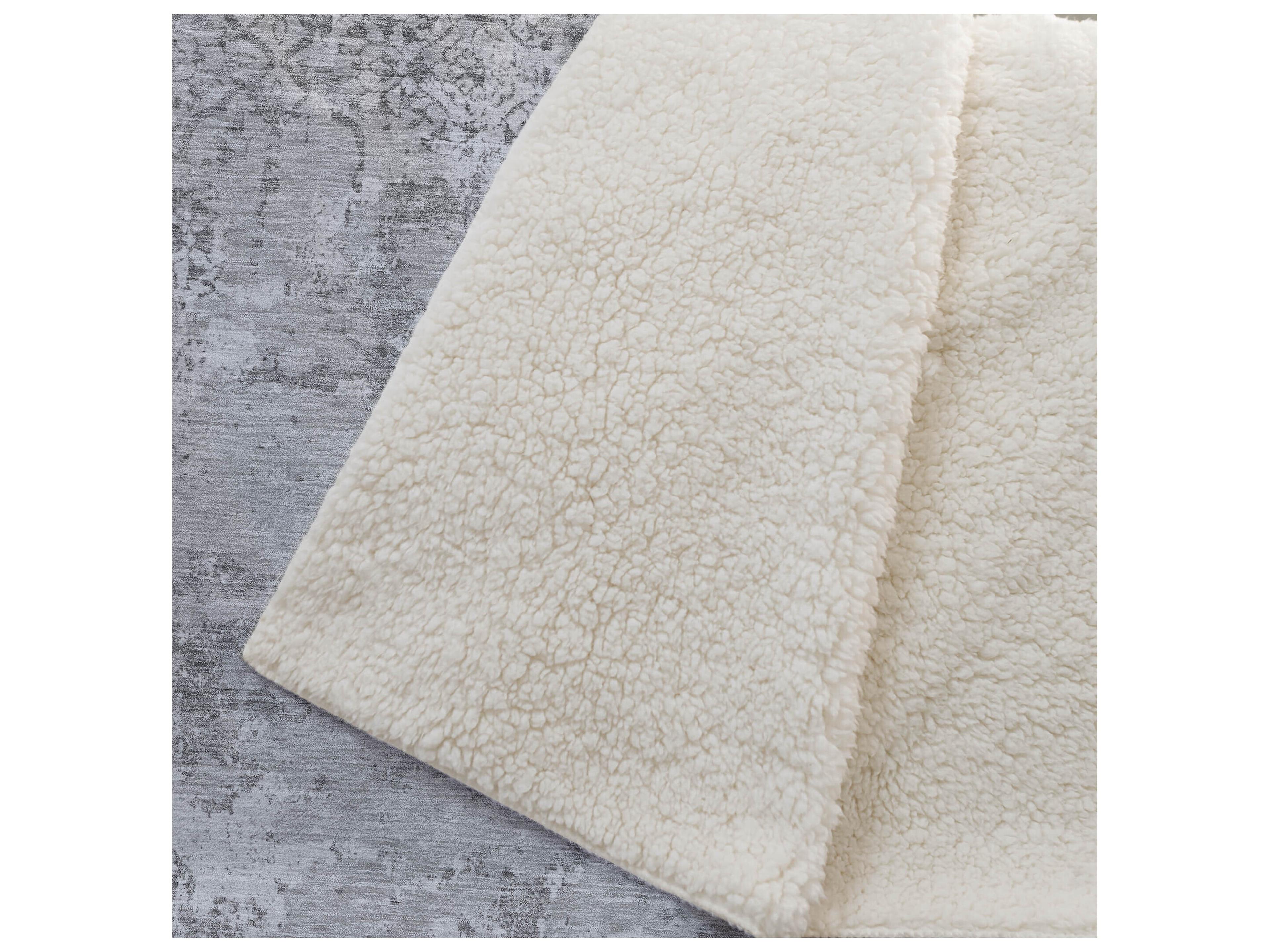 Dalyn Sherpa Gray Polyester Throw