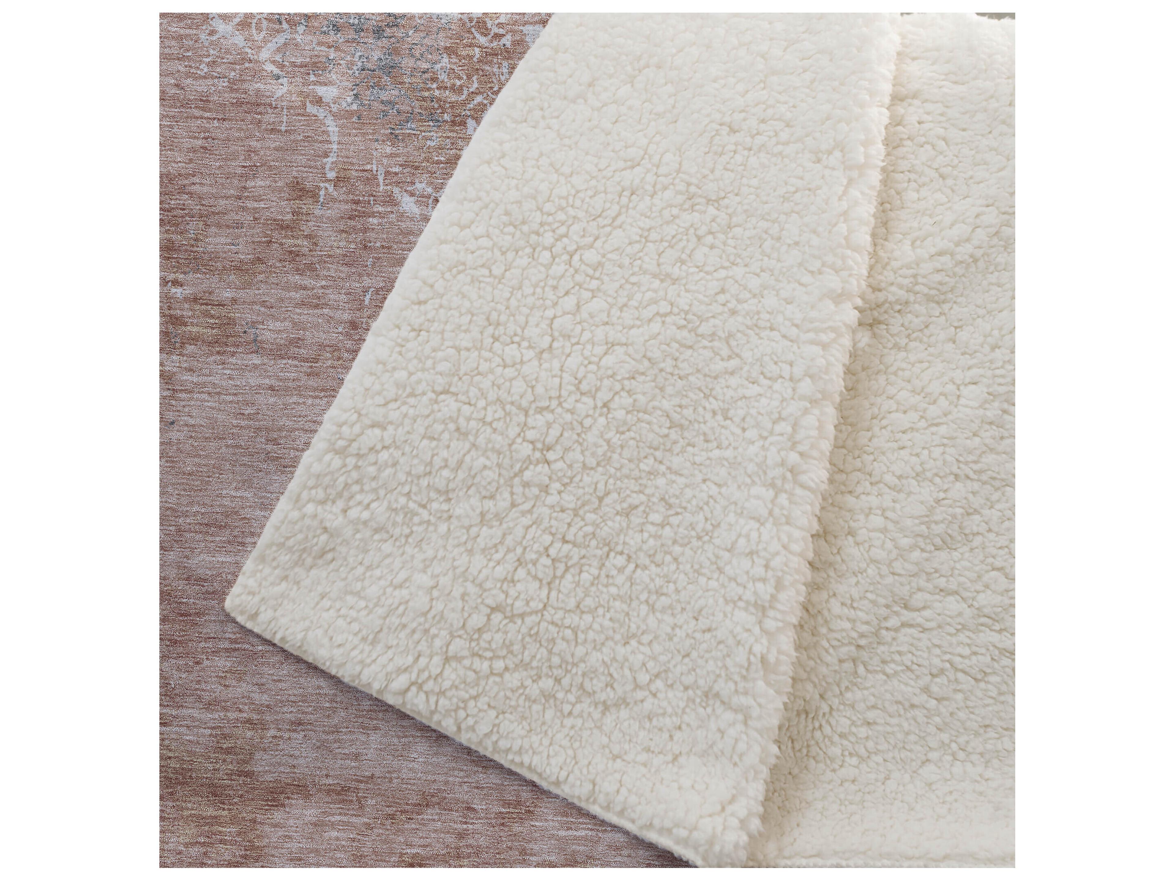 Dalyn Sherpa Orange Polyester Throw