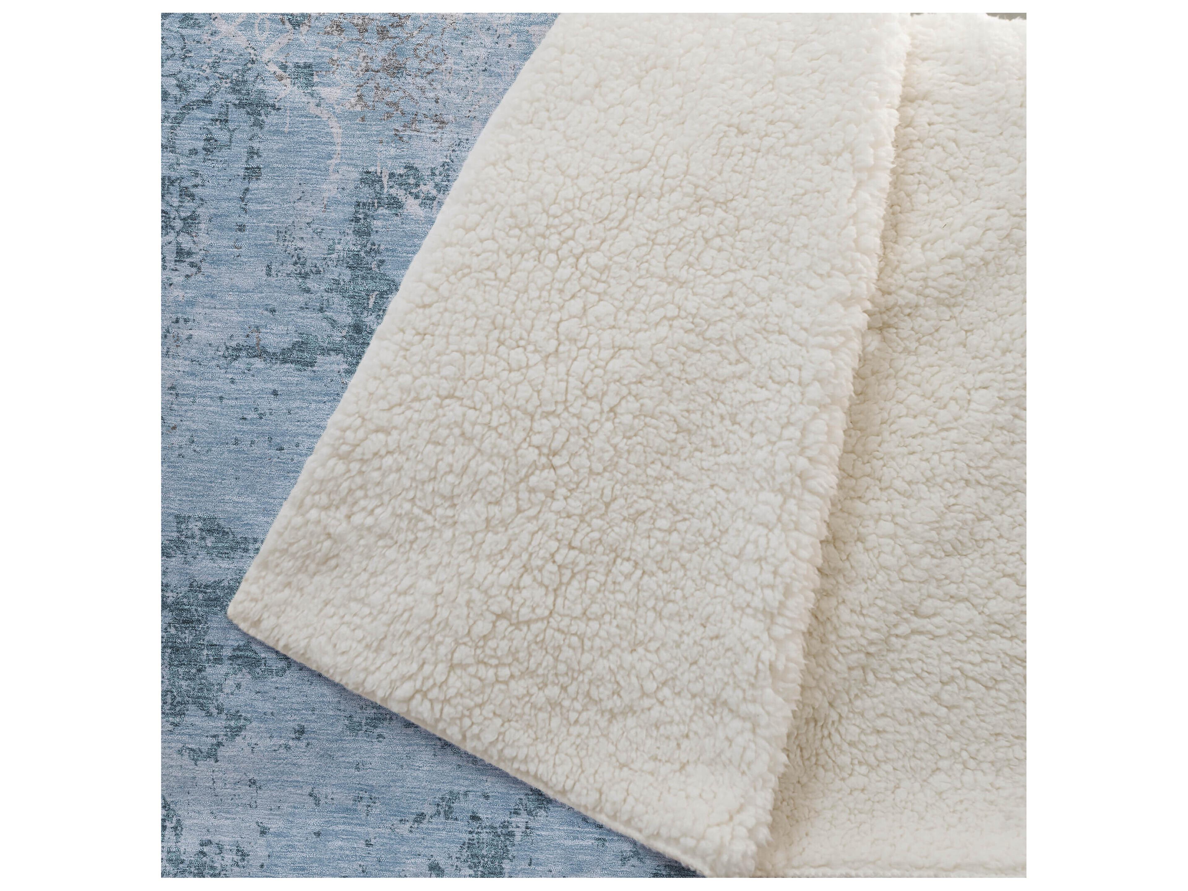 Dalyn Sherpa Teal Polyester Throw