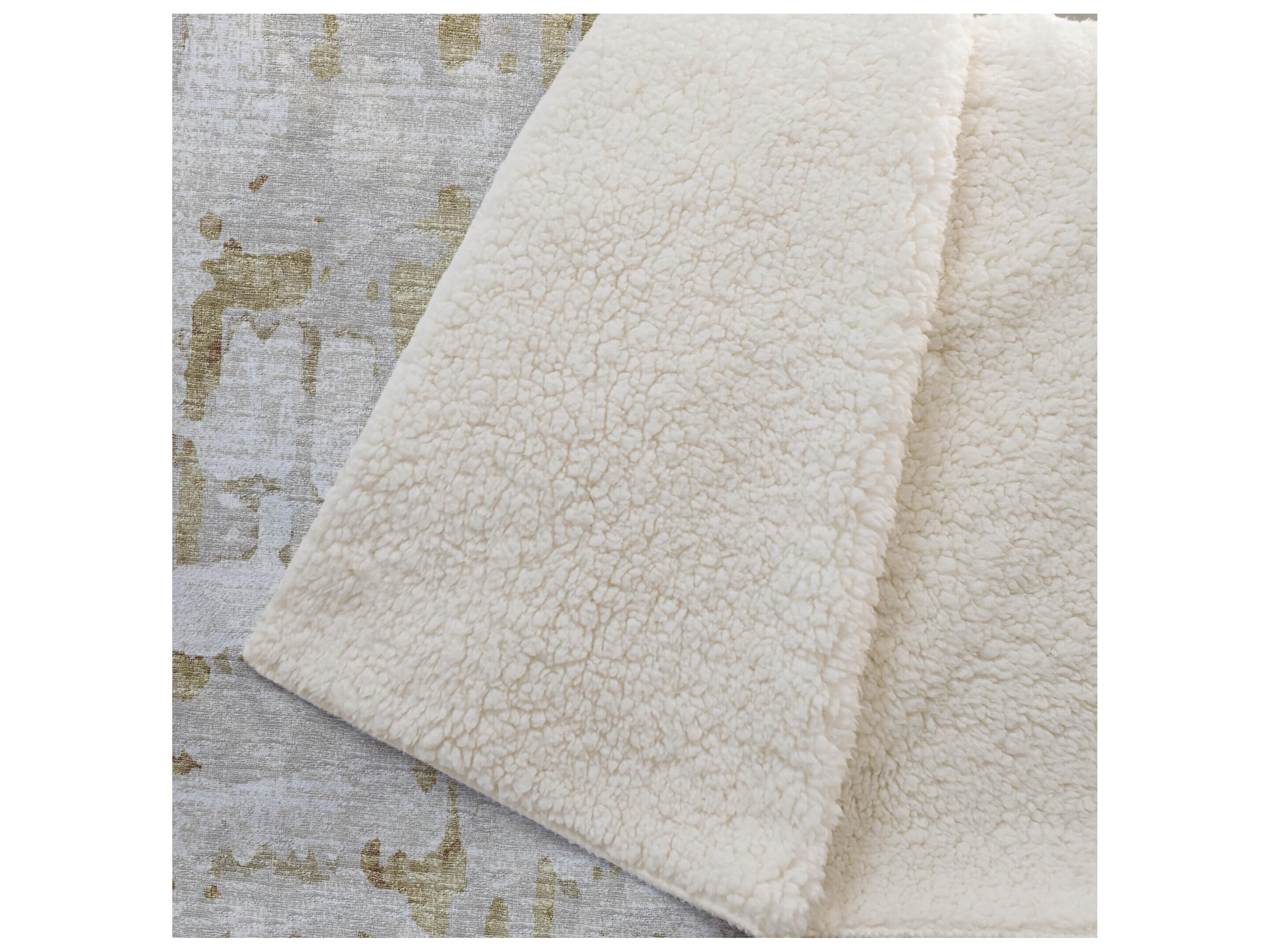 Dalyn Sherpa Neutral Polyester Throw