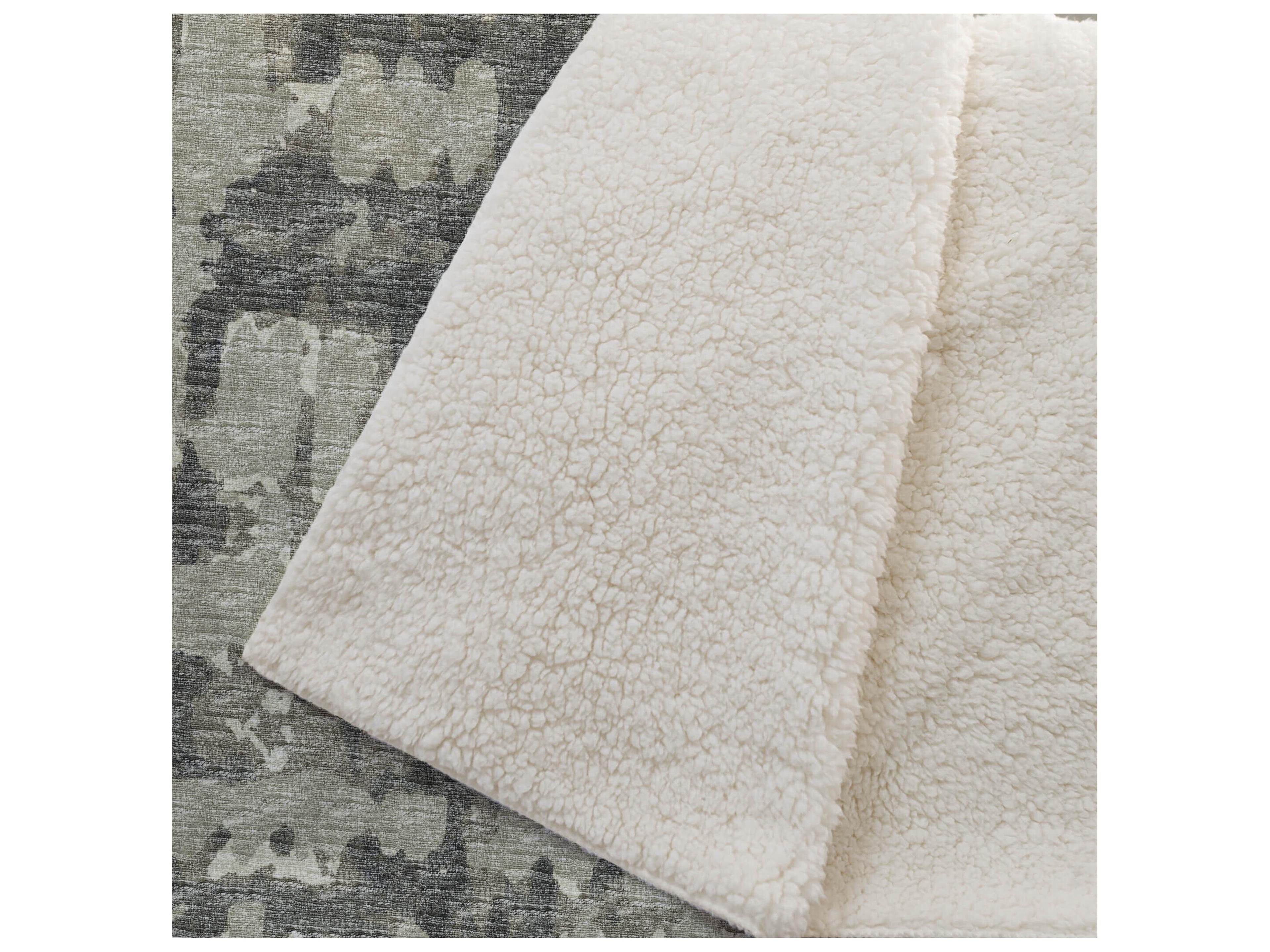 Dalyn Sherpa Neutral Polyester Throw