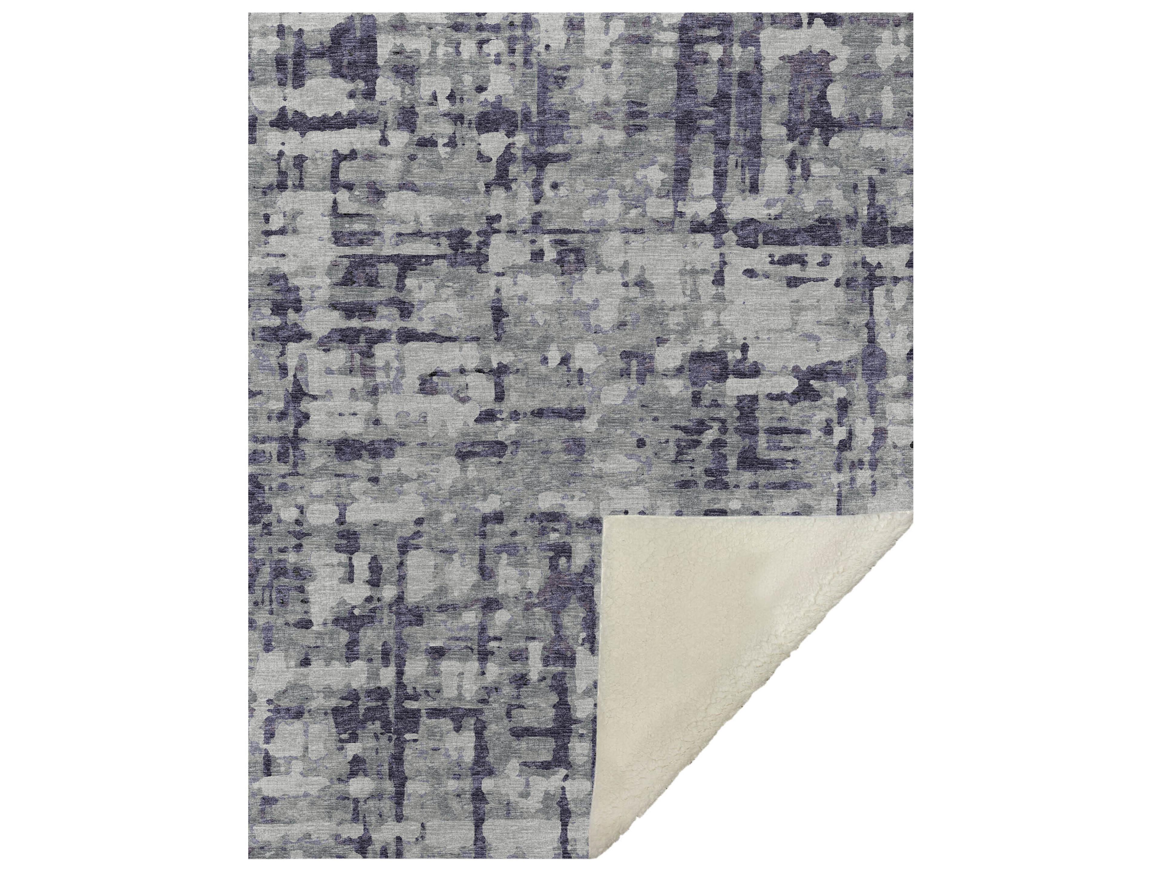 Sherpa Purple Polyester Throw