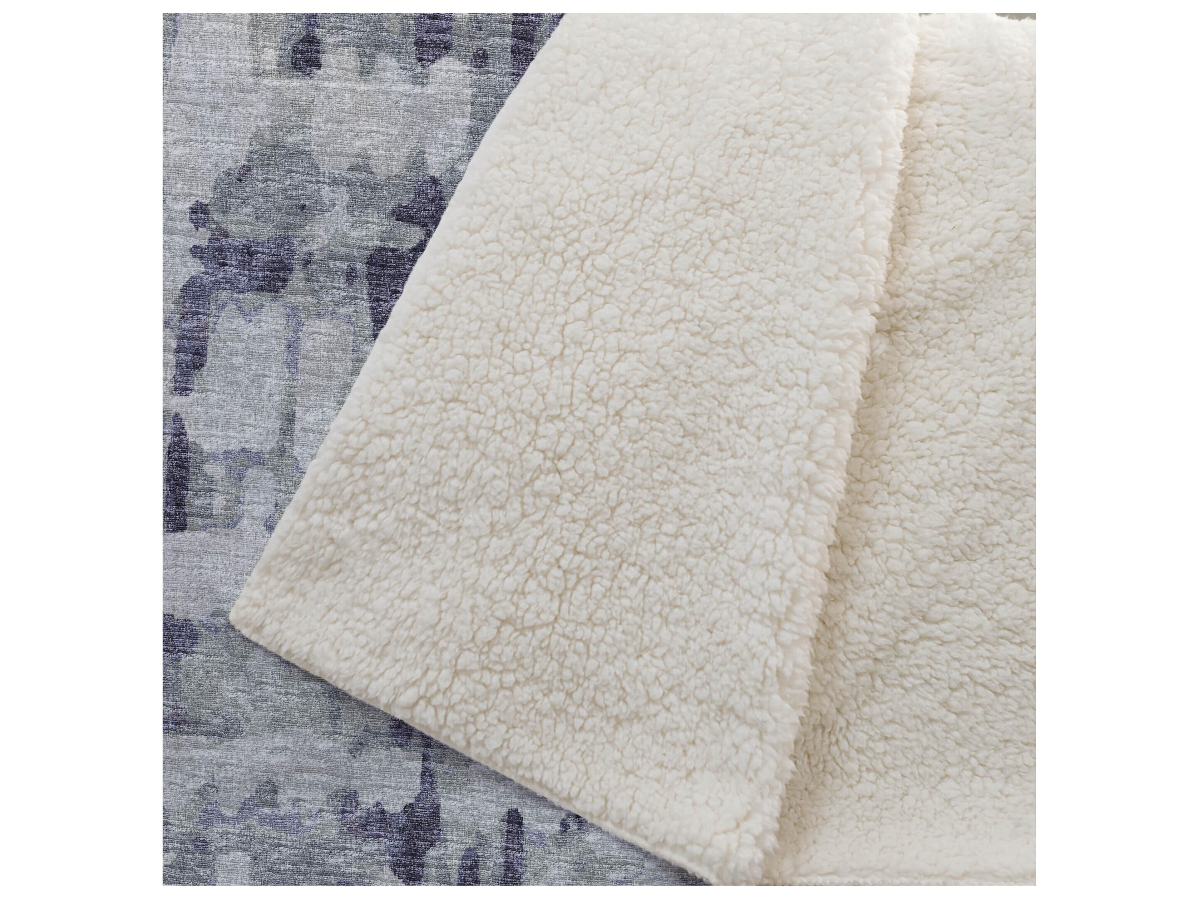 Dalyn Sherpa Purple Polyester Throw