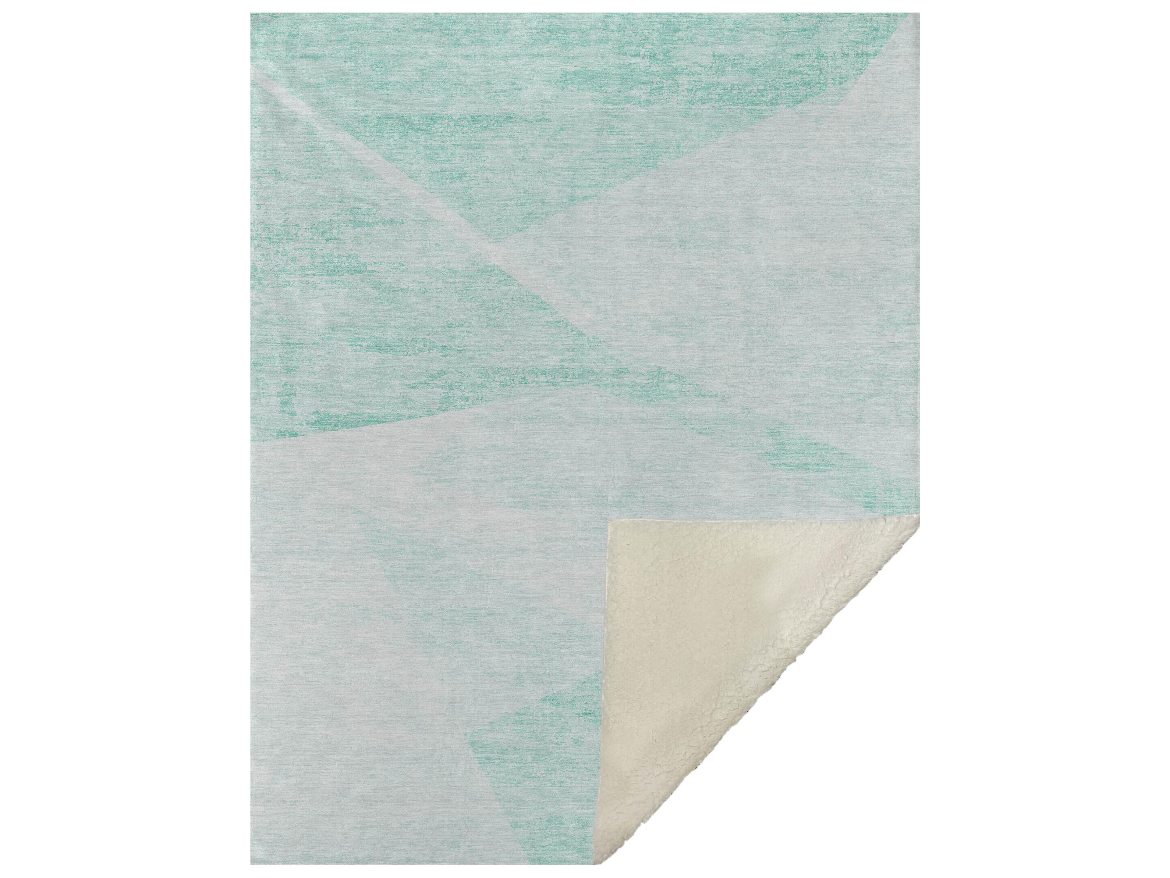 Sherpa Teal Polyester Throw