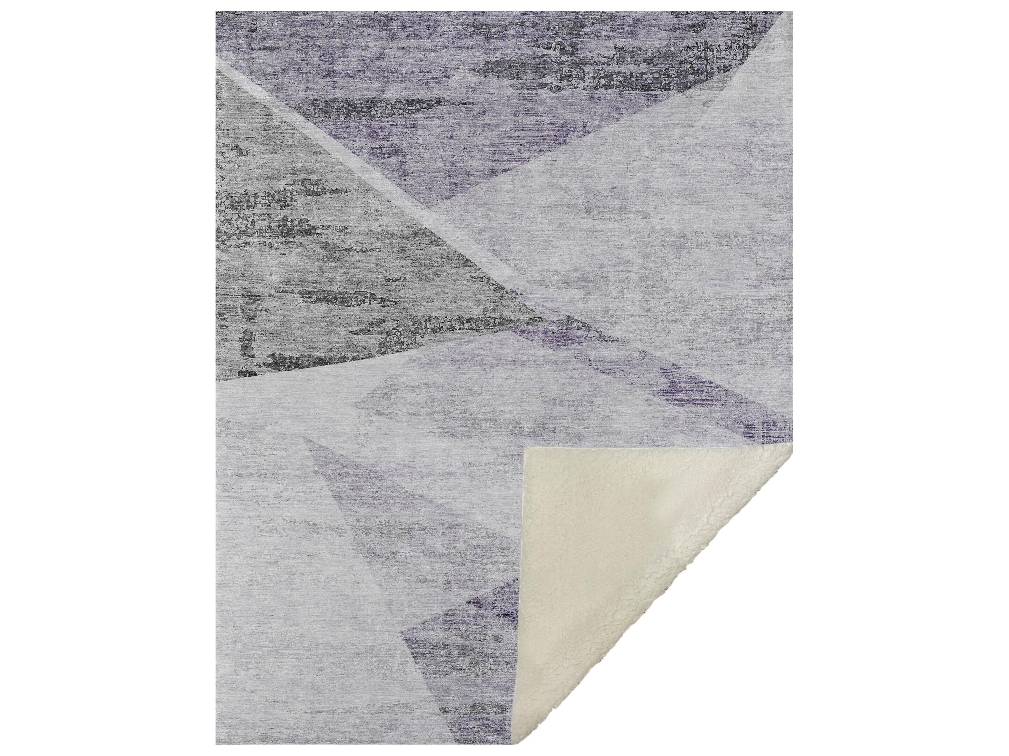 Dalyn Sherpa Purple Polyester Throw