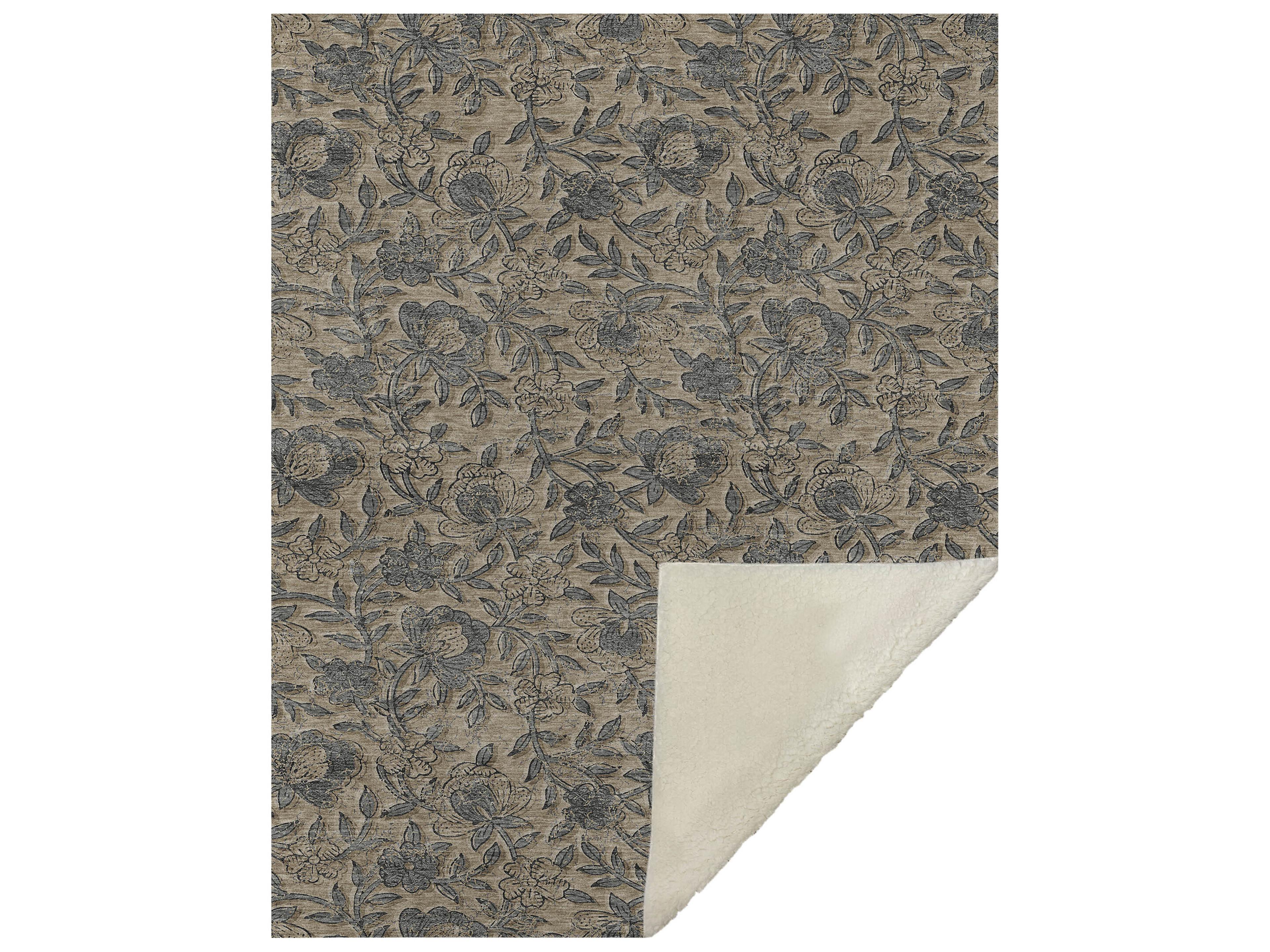 Dalyn Sherpa Brown Polyester Throw