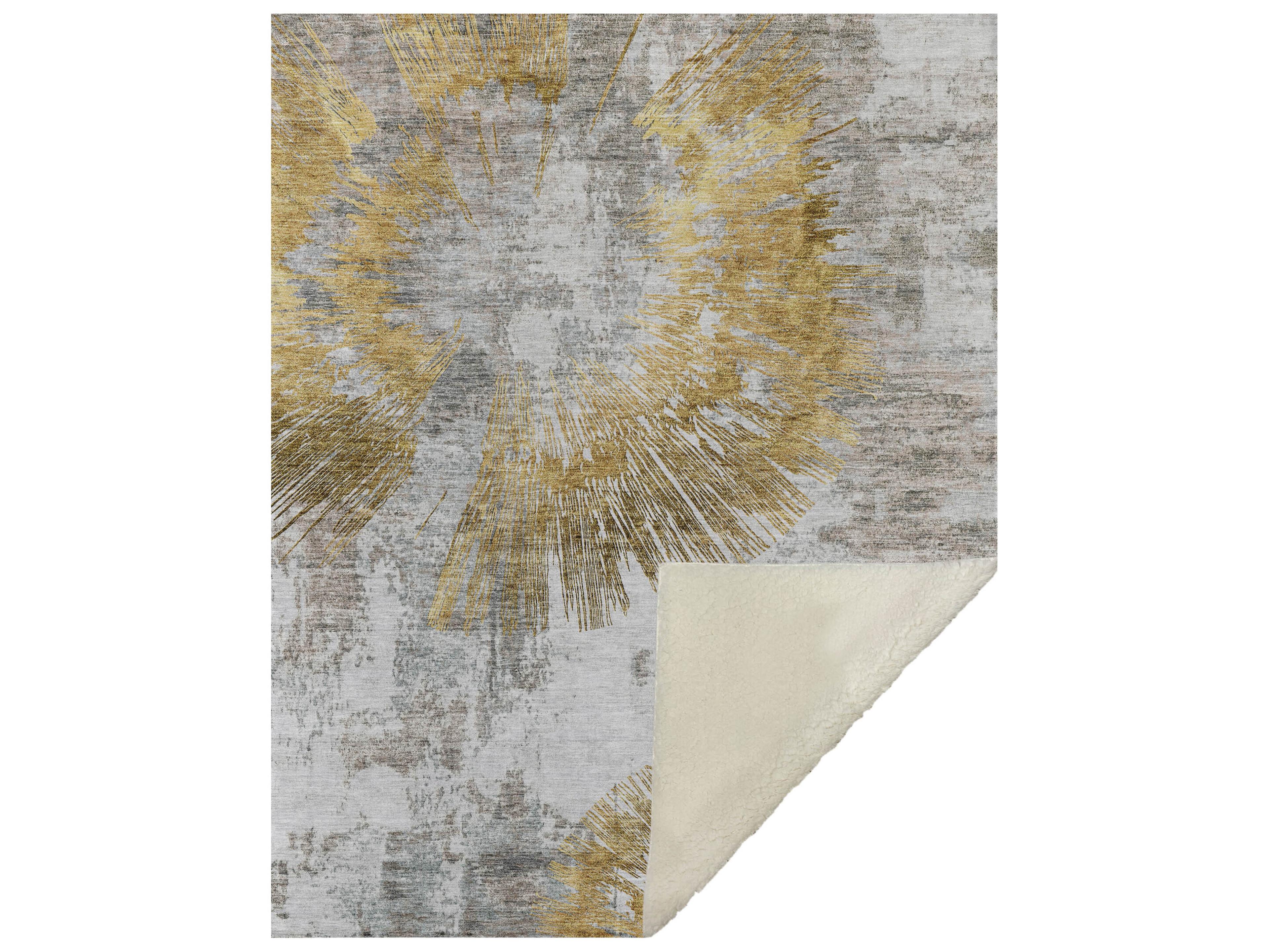 Sherpa Gold Polyester Throw