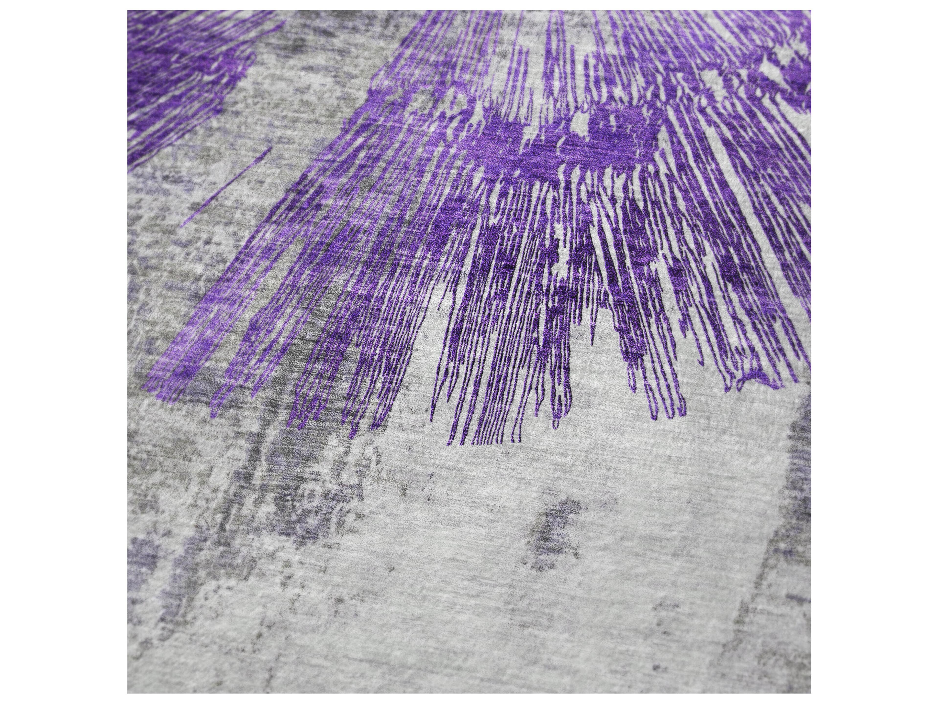 Dalyn Sherpa Purple Polyester Throw