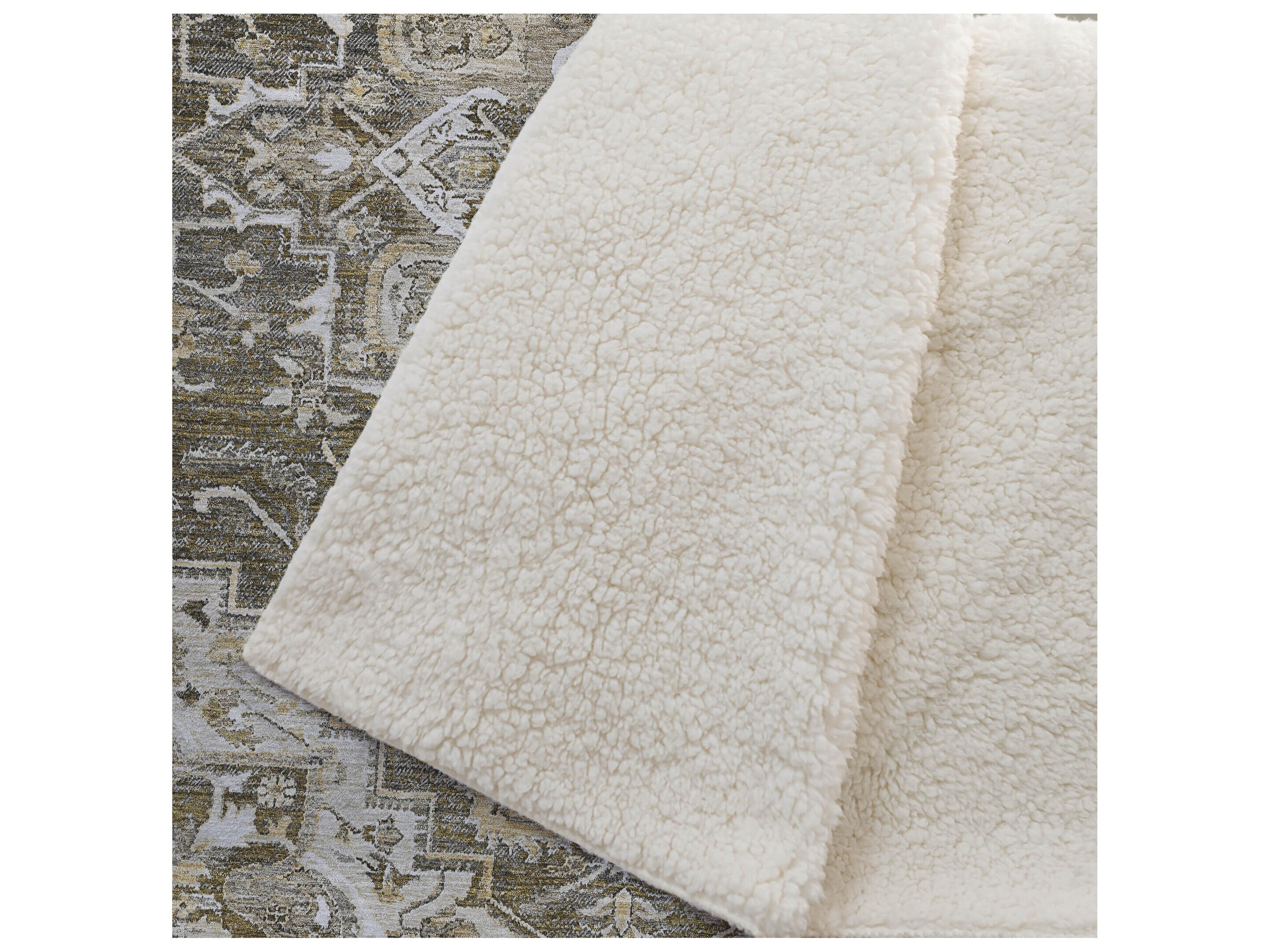 Dalyn Sherpa Brown Polyester Throw