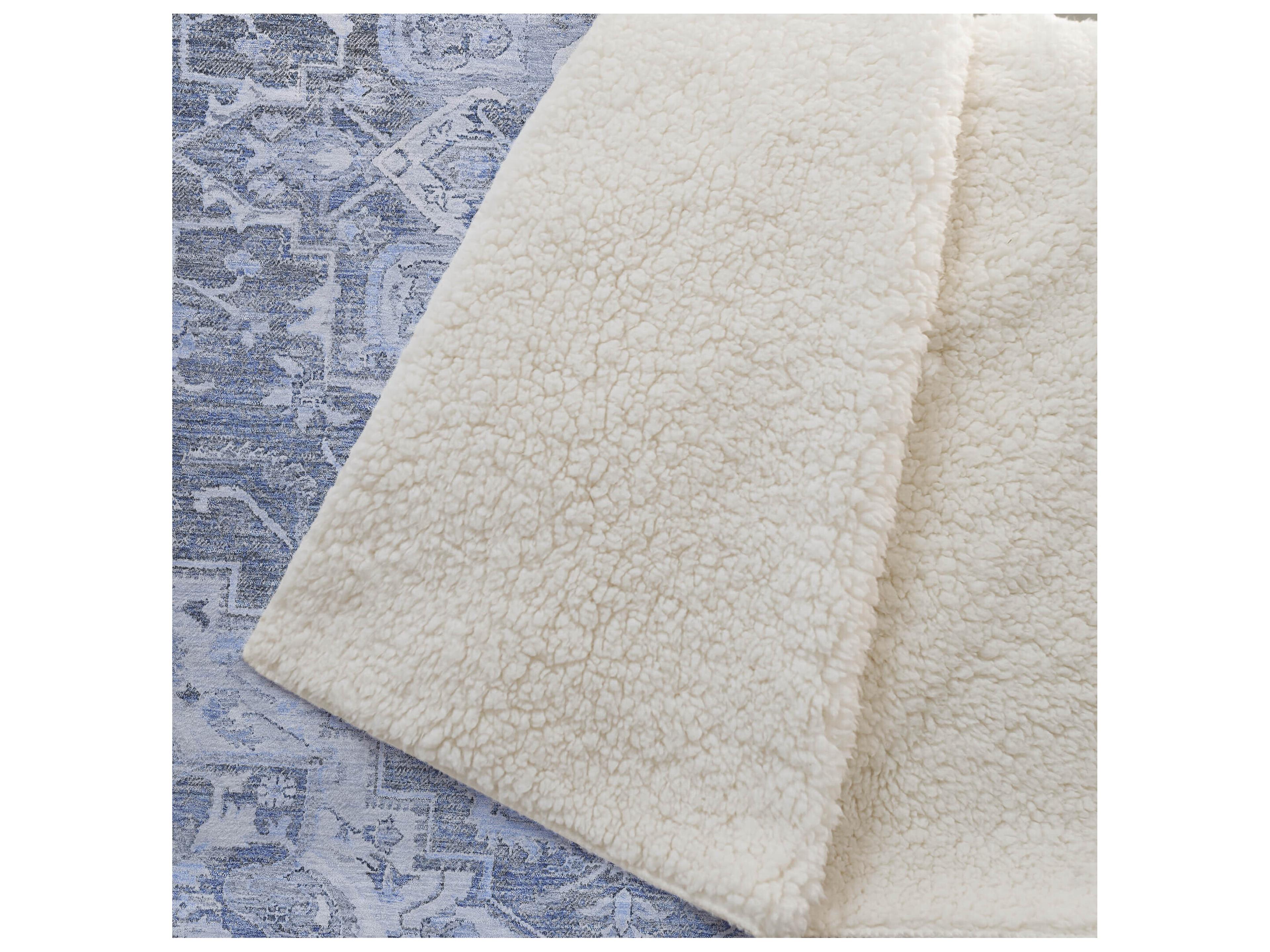 Dalyn Sherpa Blue Polyester Throw