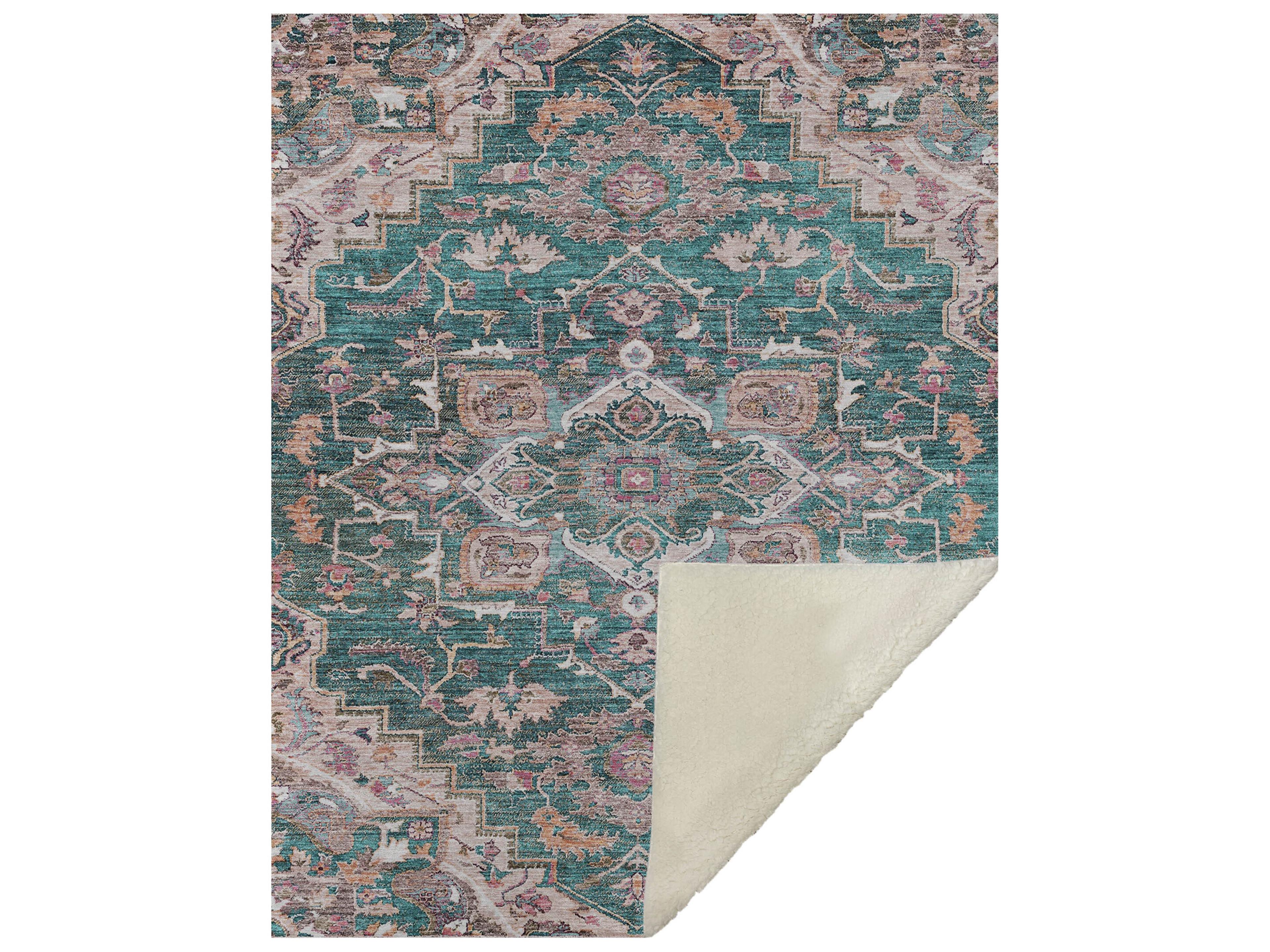 Sherpa Green Polyester Throw