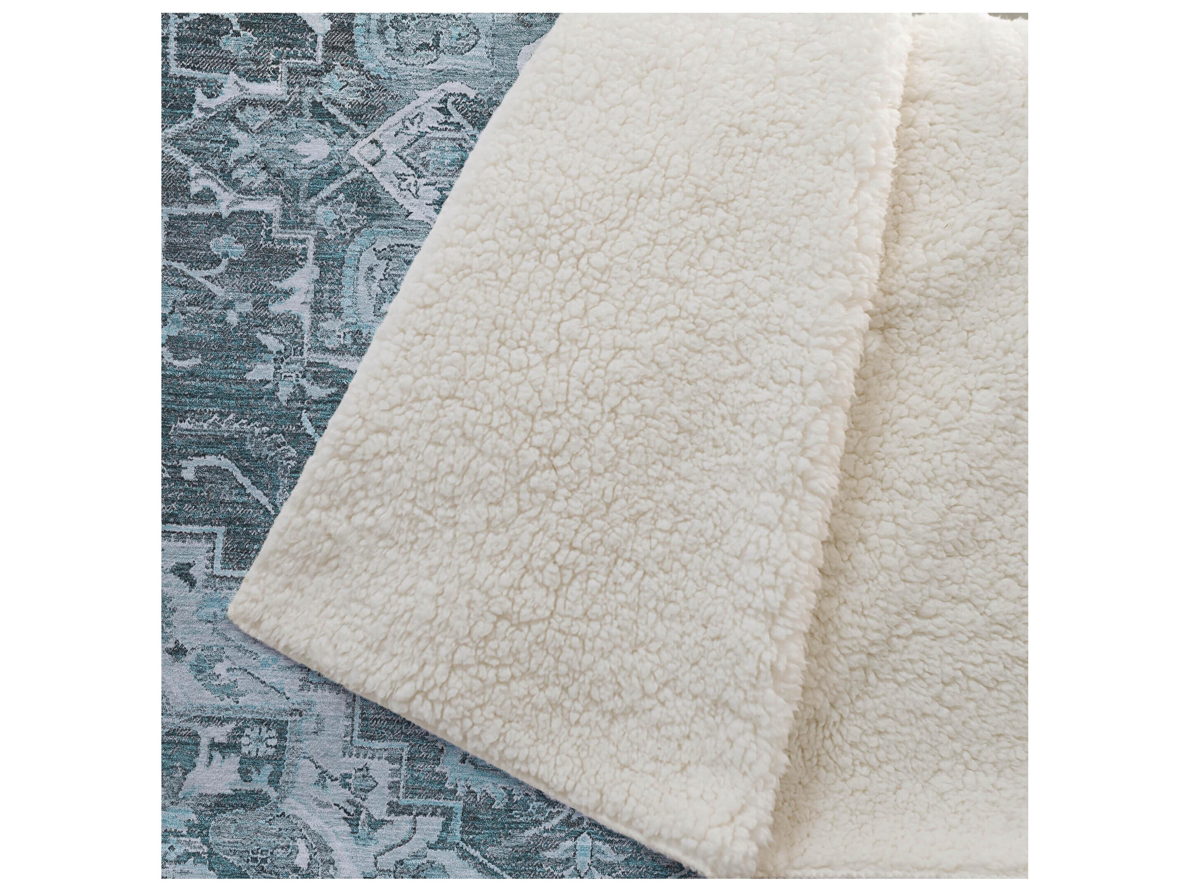 Dalyn Sherpa Teal Polyester Throw