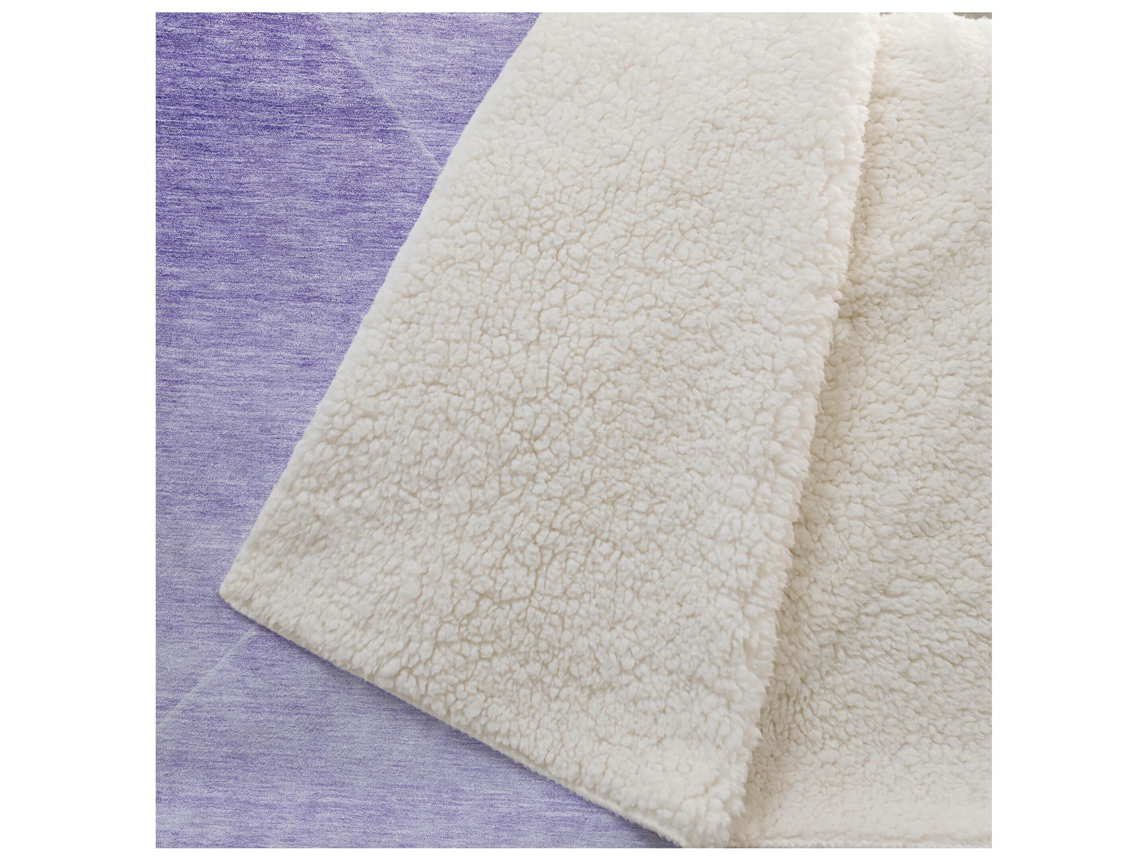 Dalyn Sherpa Purple Polyester Throw