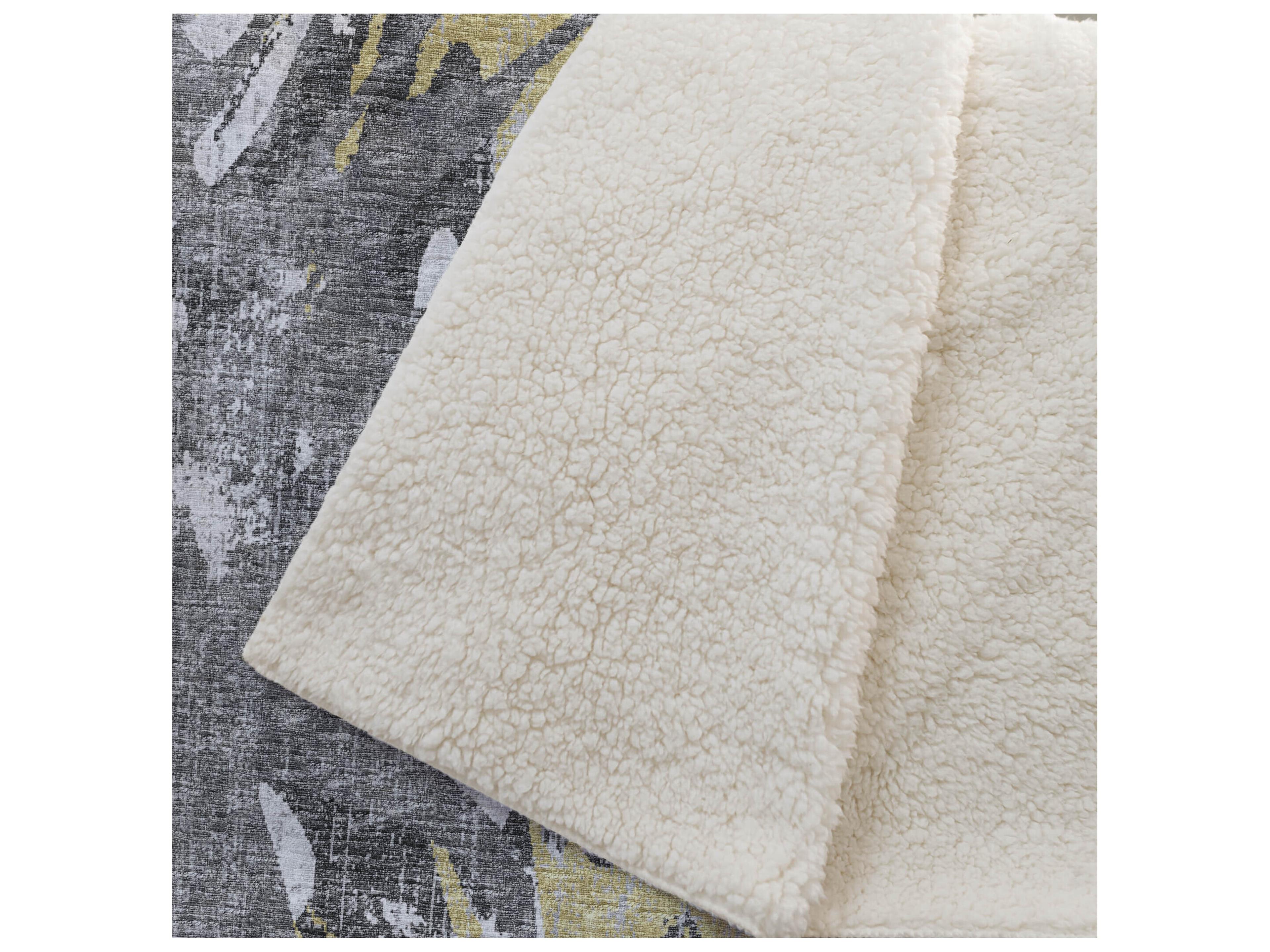 Dalyn Sherpa Yellow Polyester Throw