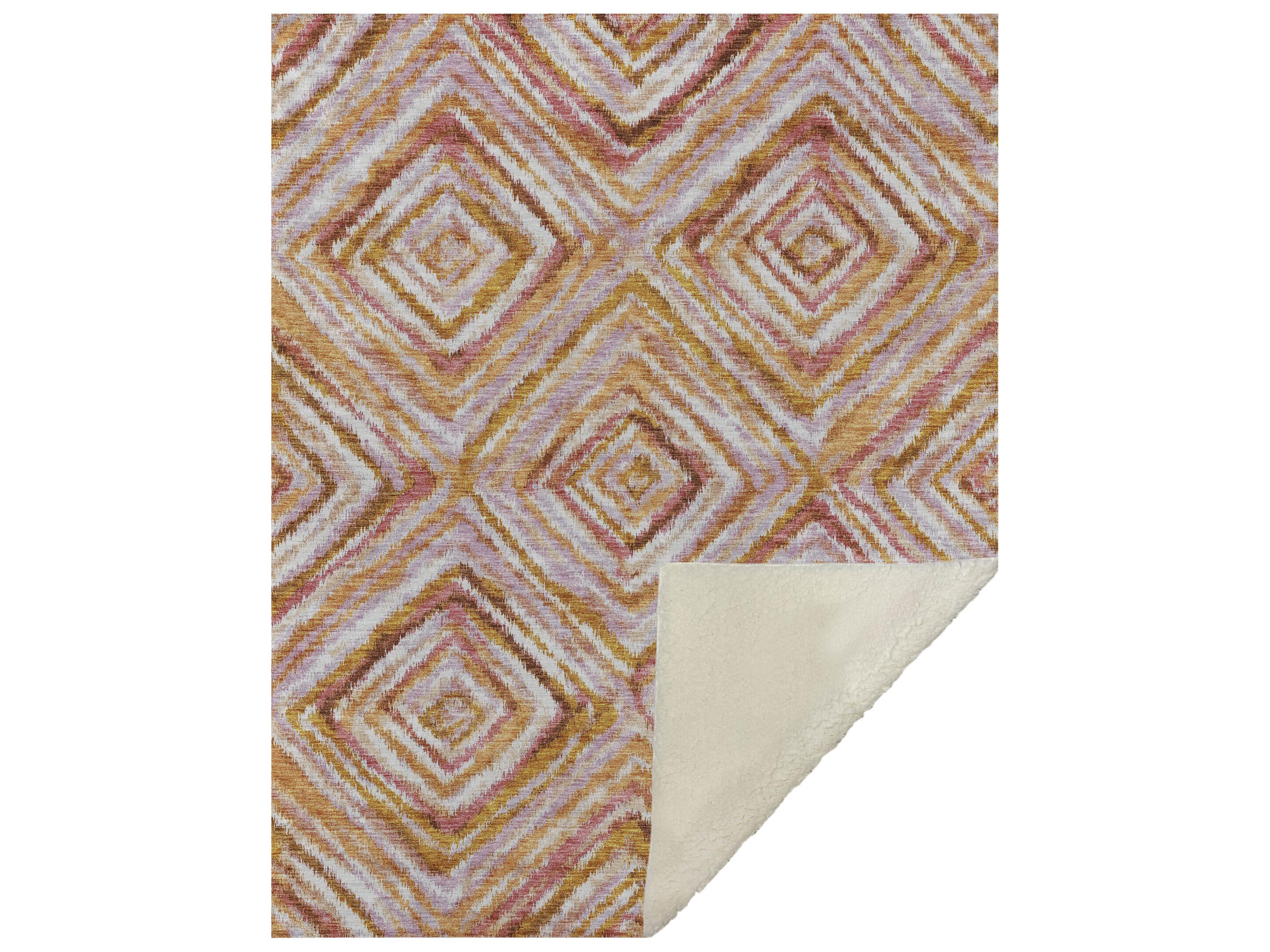 Sherpa Orange Polyester Throw