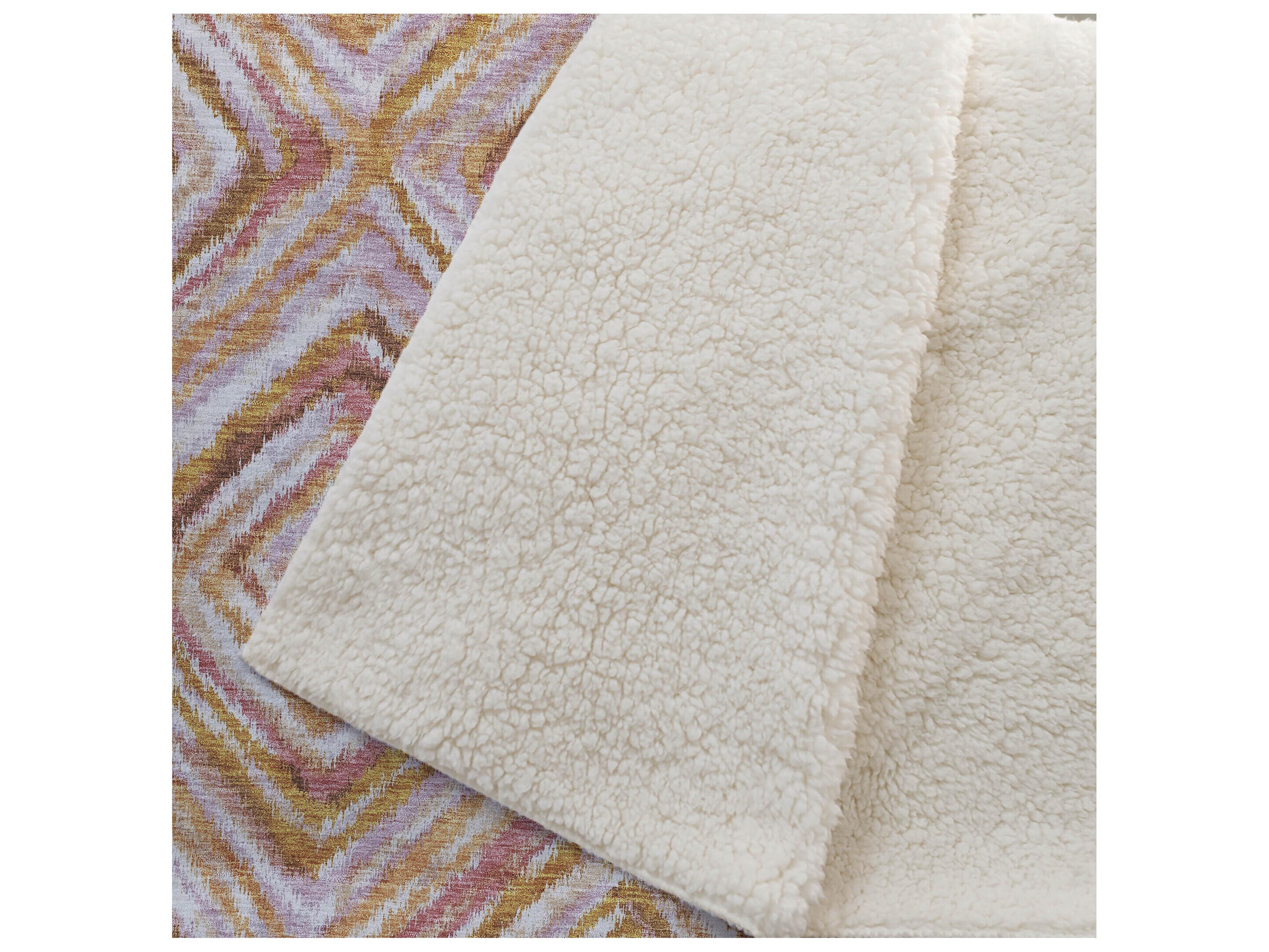 Dalyn Sherpa Orange Polyester Throw