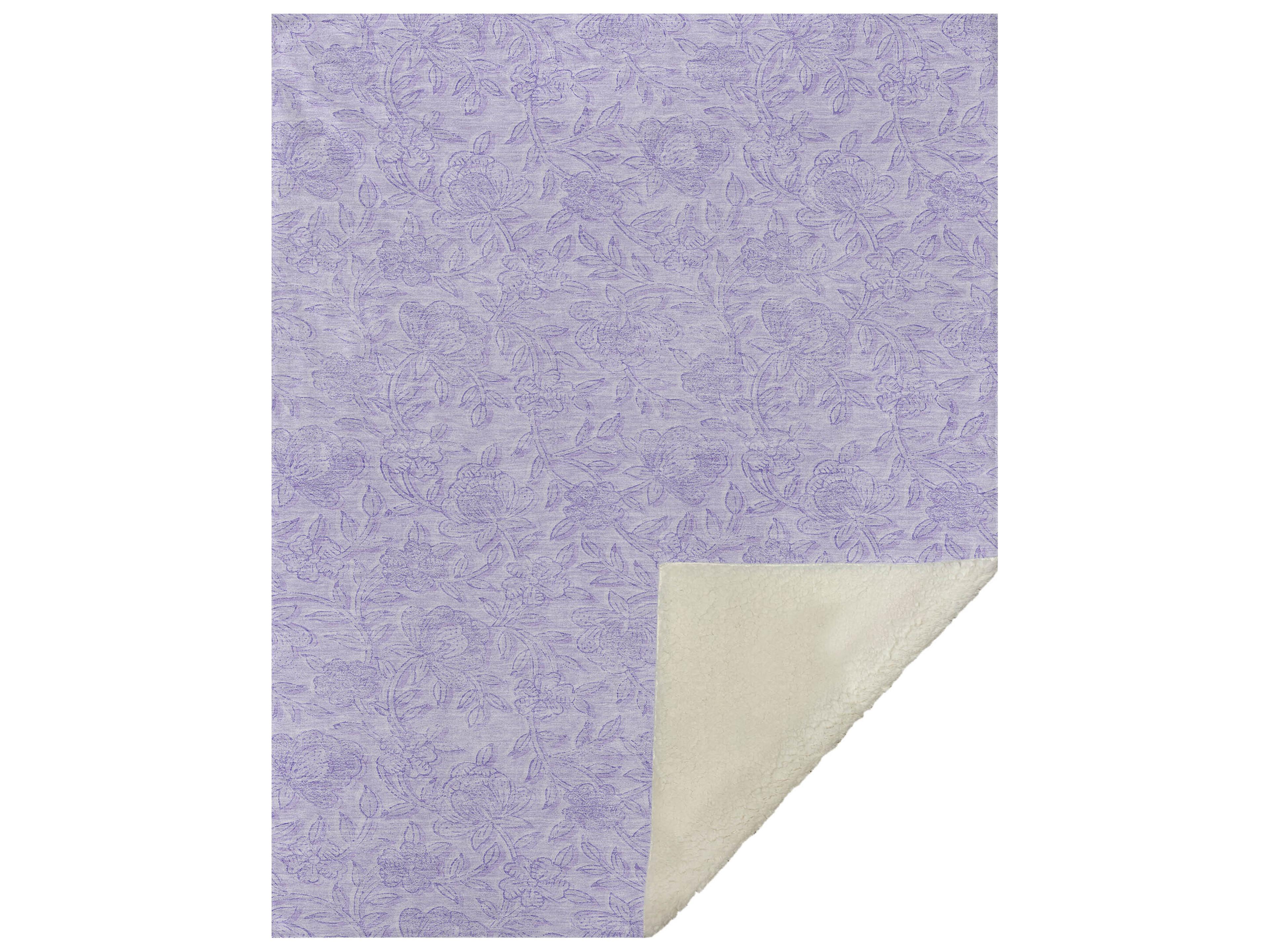 Sherpa Purple Polyester Throw
