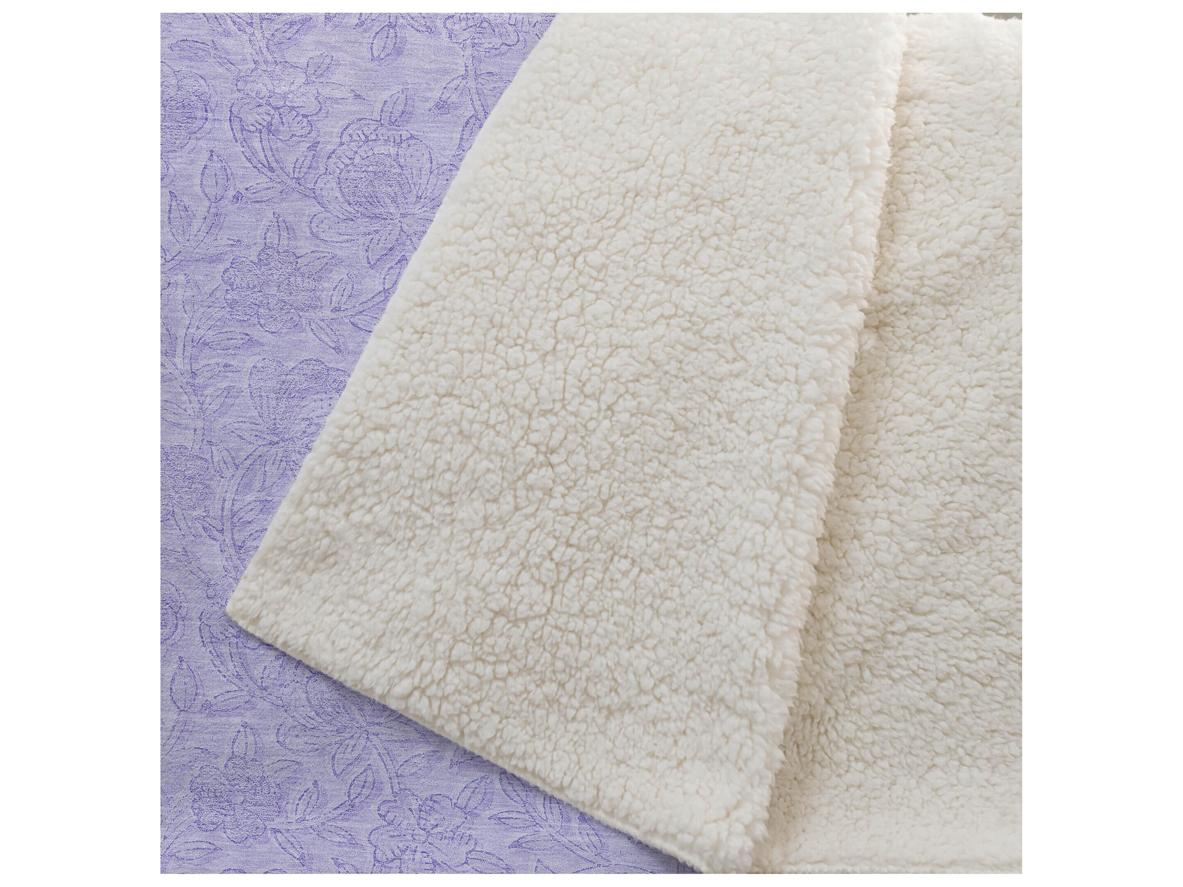 Dalyn Sherpa Purple Polyester Throw