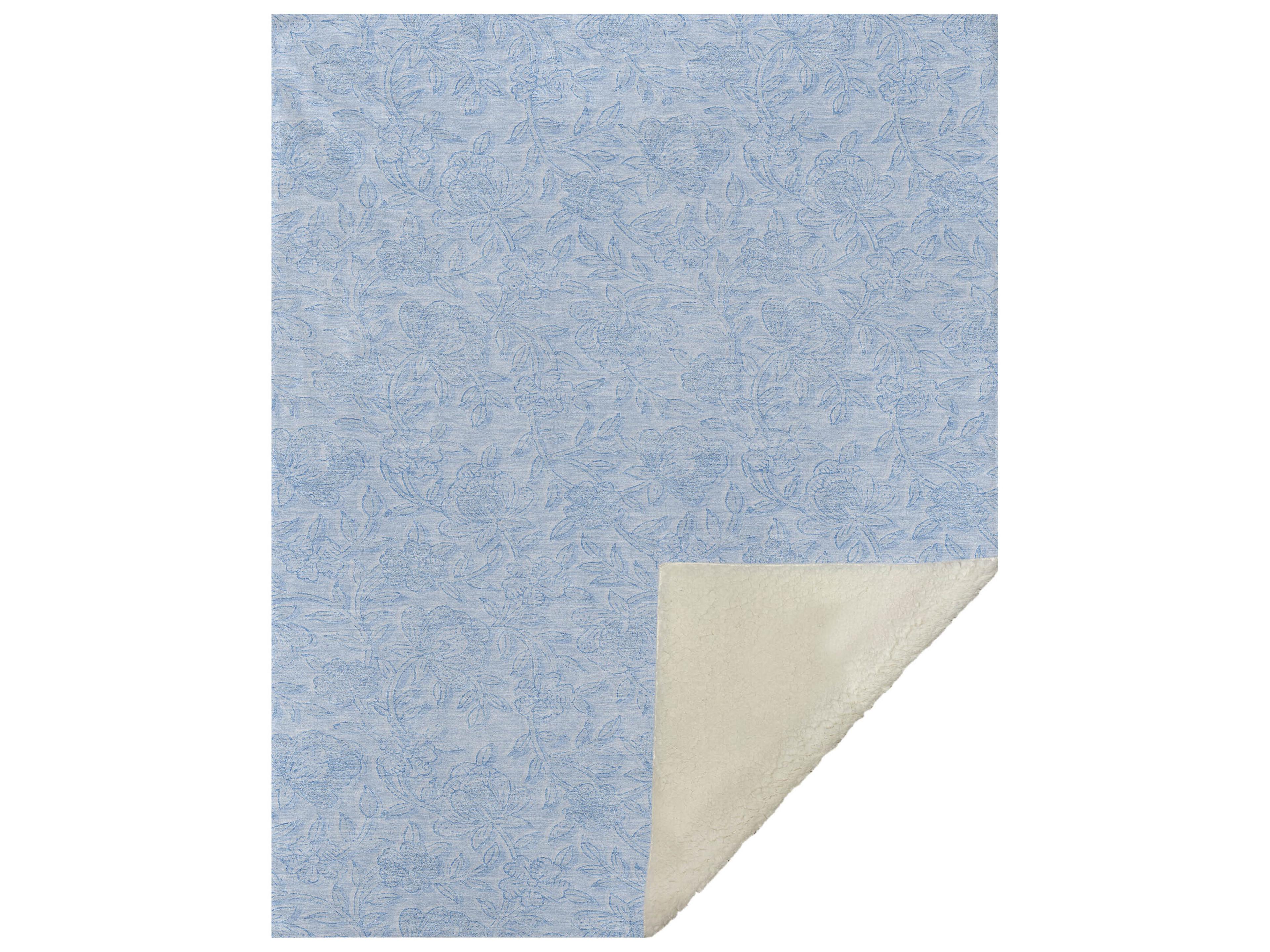 Dalyn Sherpa Blue Polyester Throw