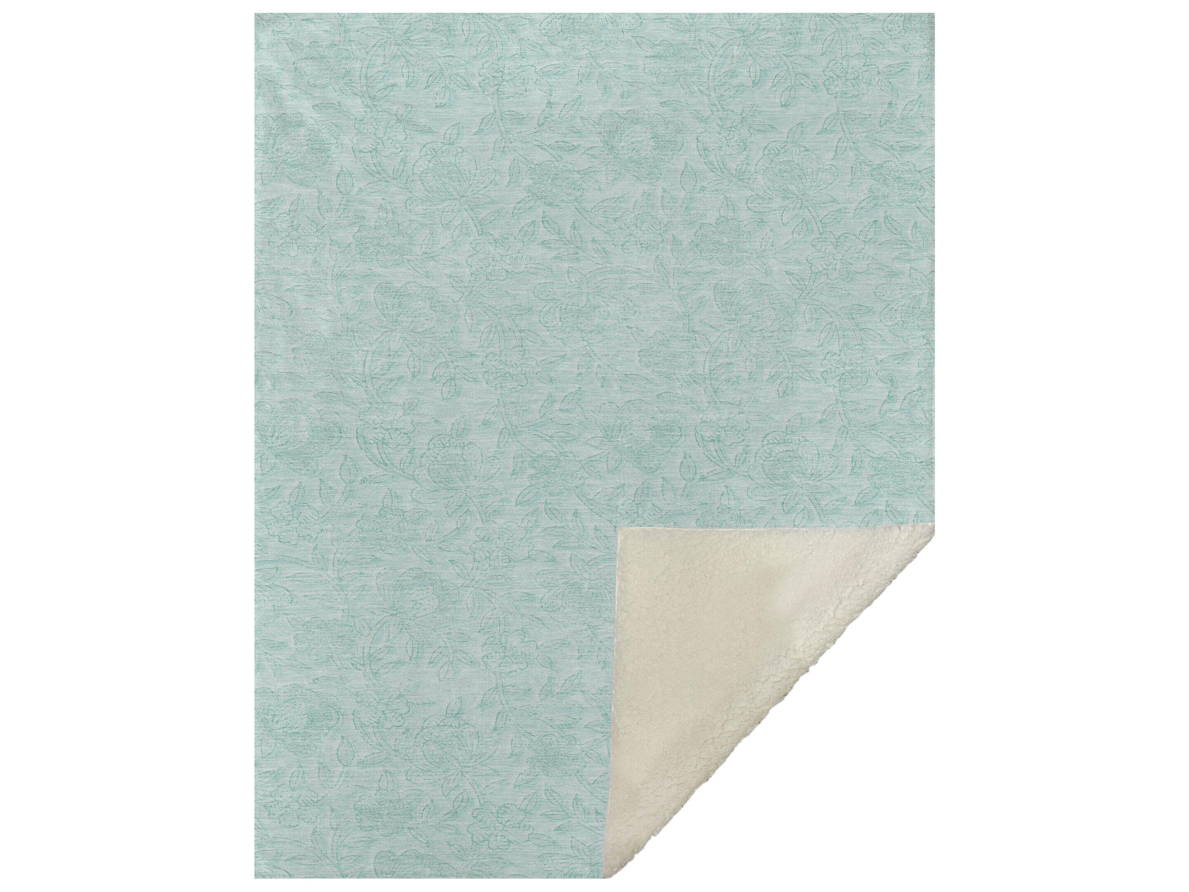 Dalyn Sherpa Teal Polyester Throw