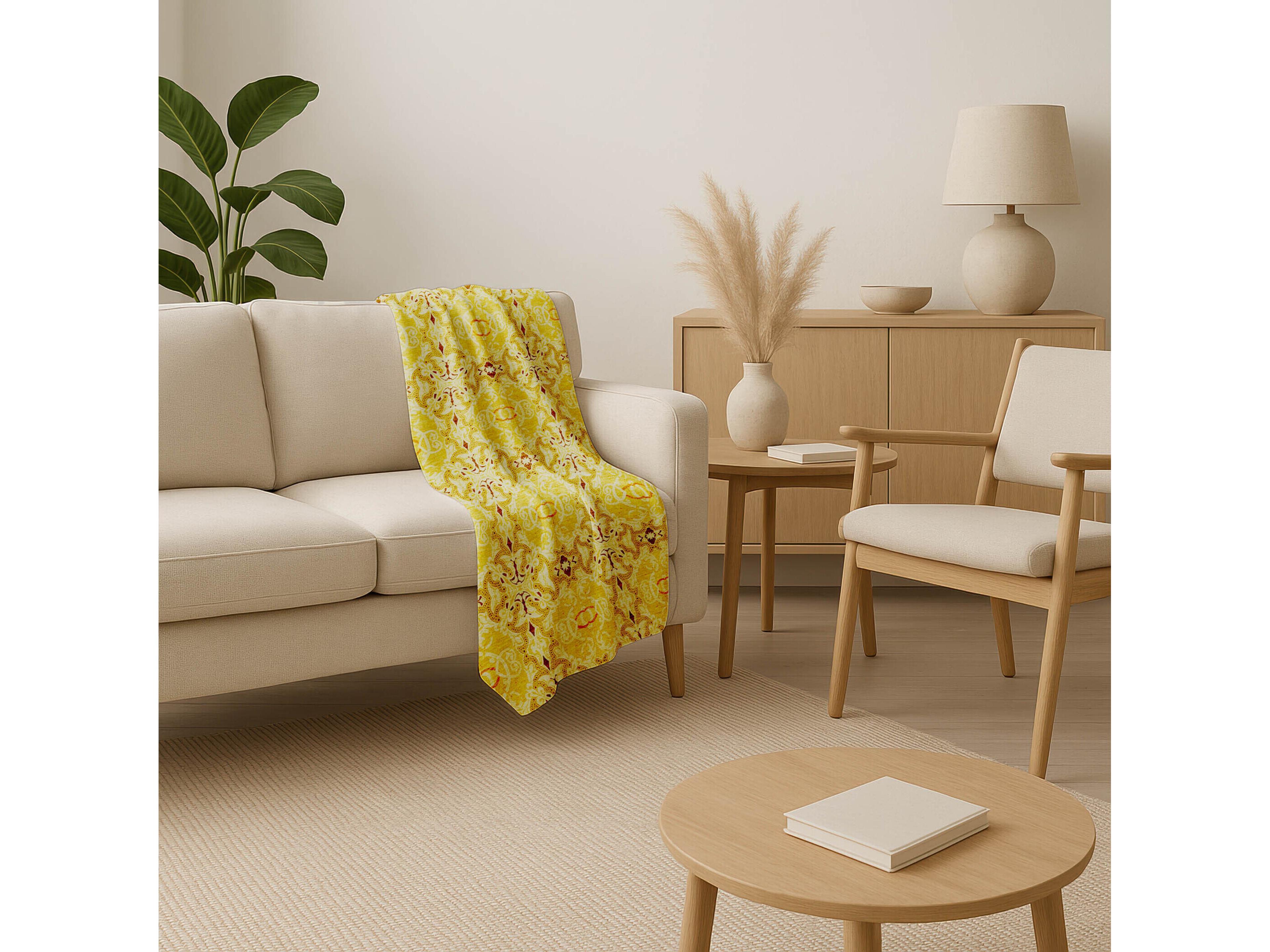 Dalyn Sherpa Orange Polyester Throw