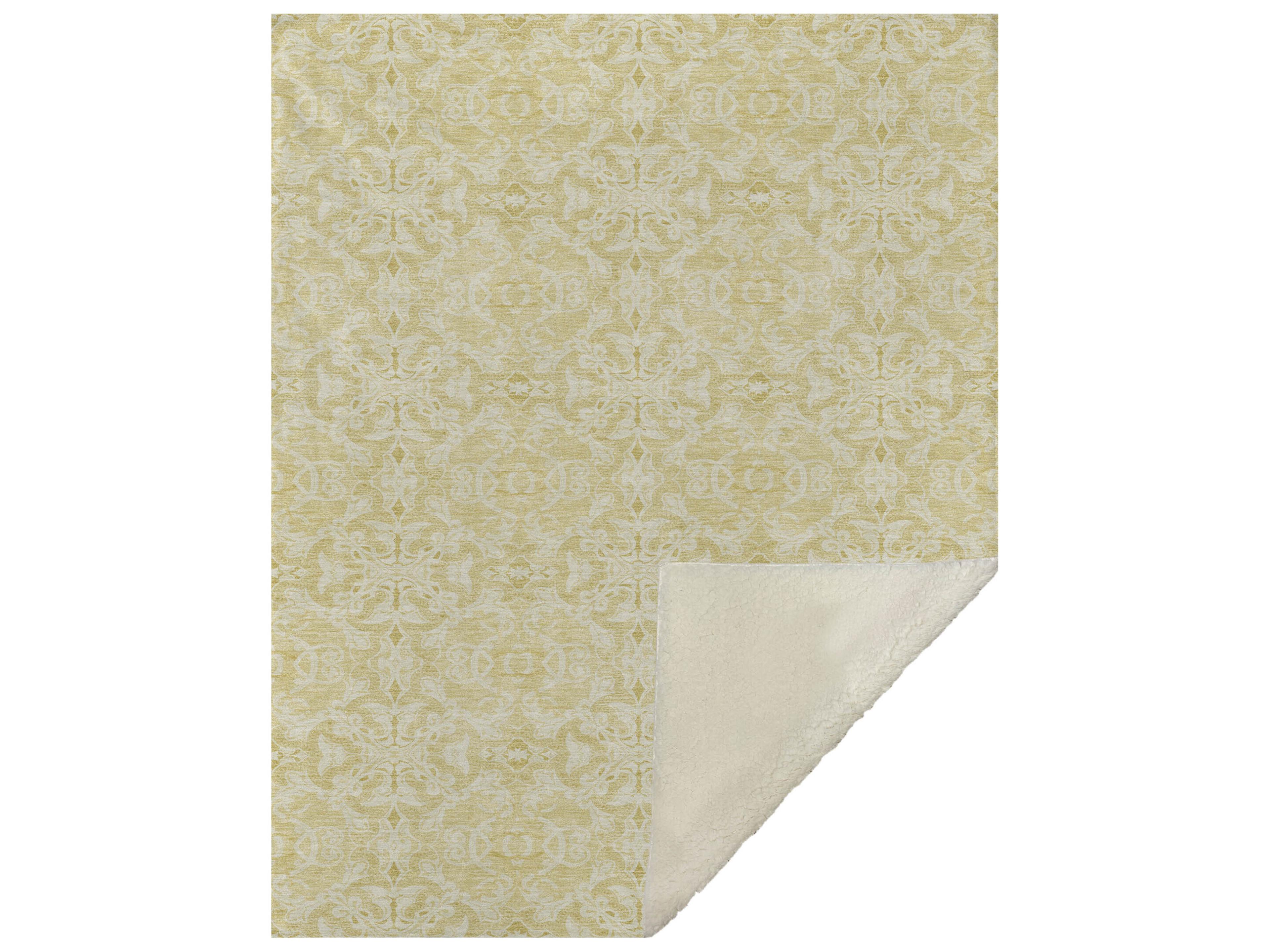 Dalyn Sherpa Gold Polyester Throw