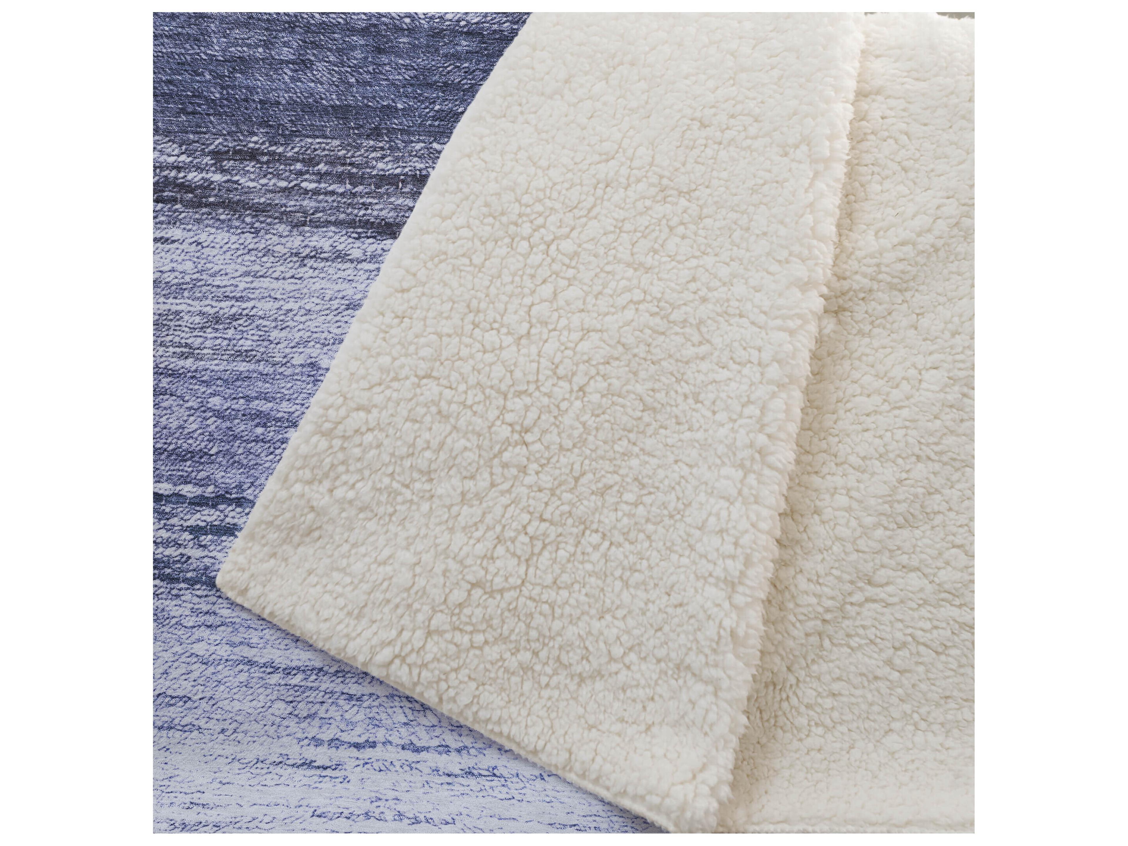Dalyn Sherpa Blue Polyester Throw