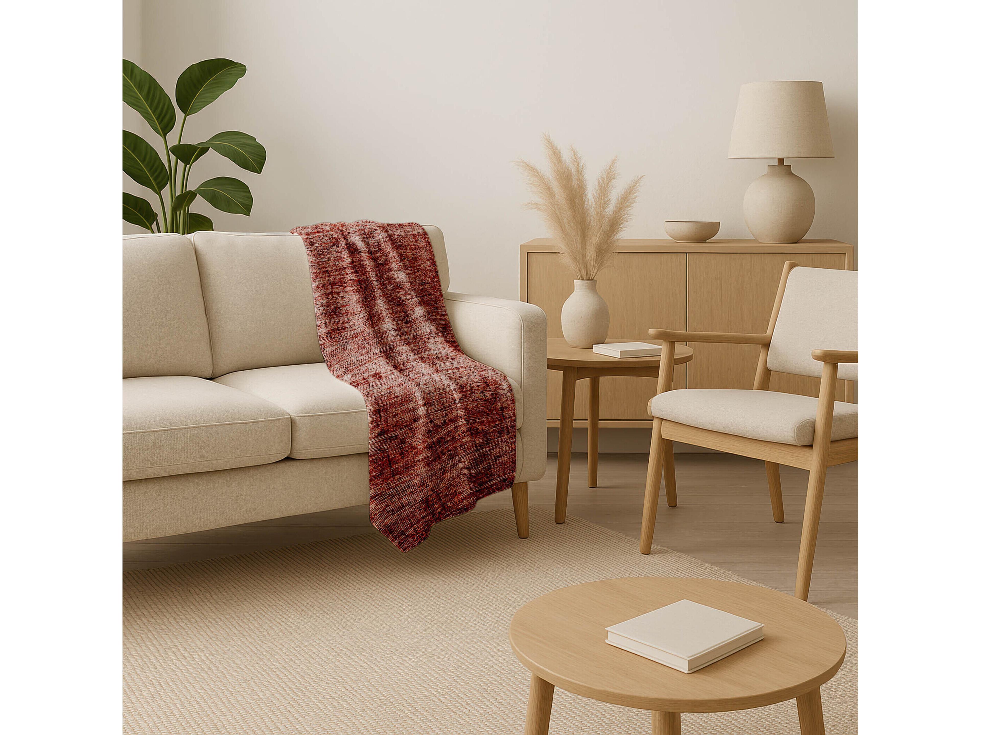 Dalyn Sherpa Orange Polyester Throw