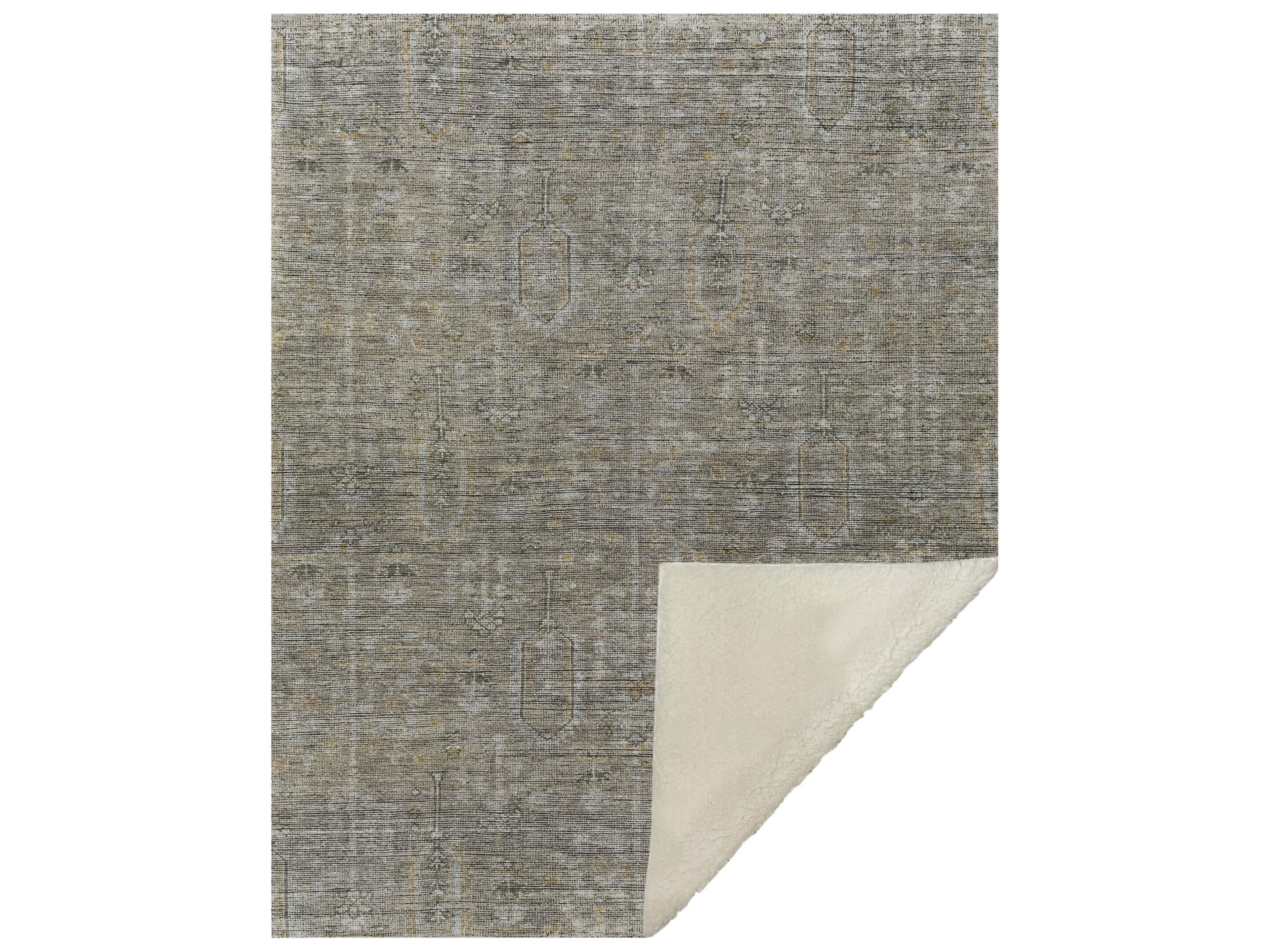 Dalyn Sherpa Brown Polyester Throw